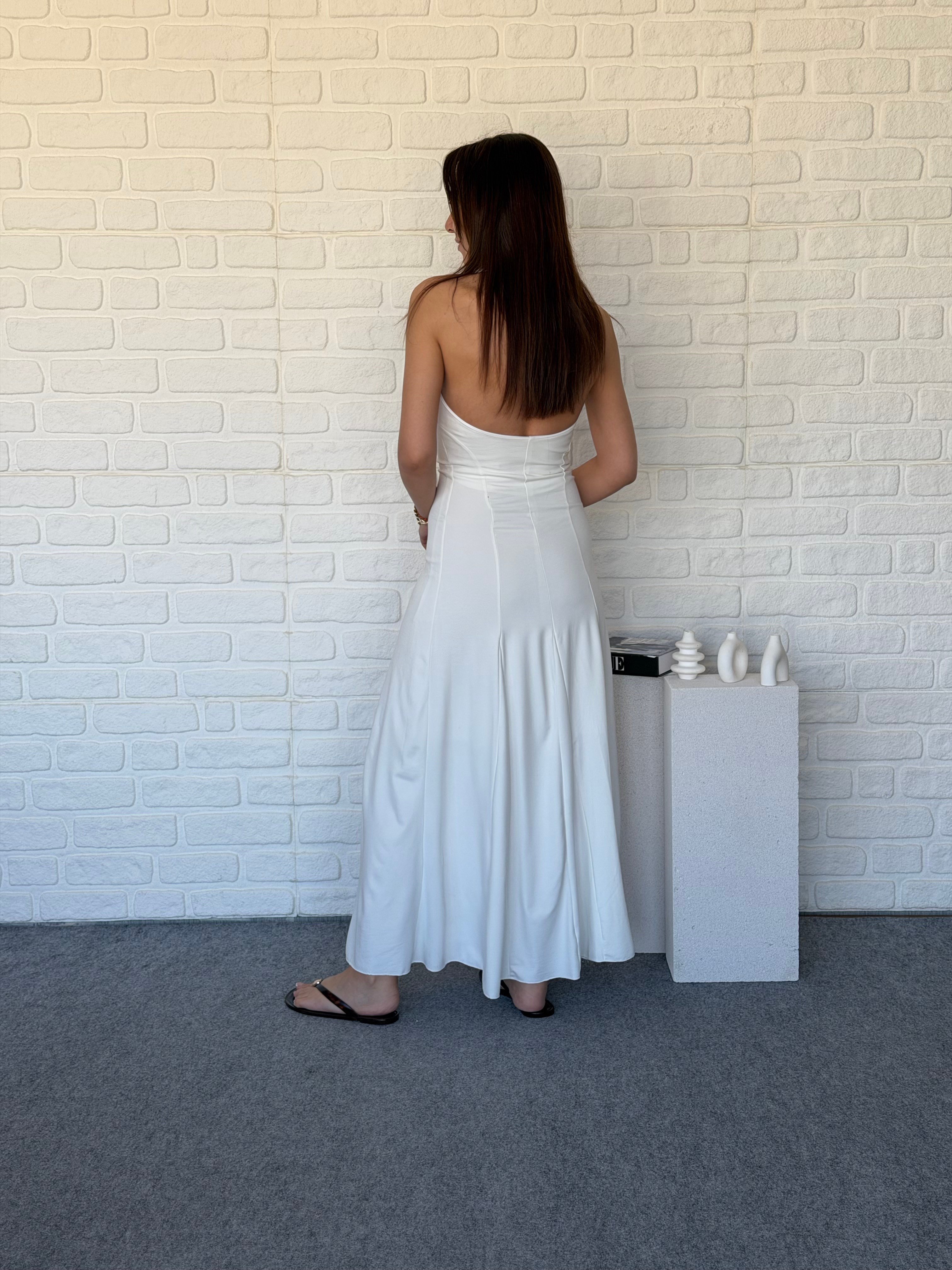 Halter Yaka Elbise 