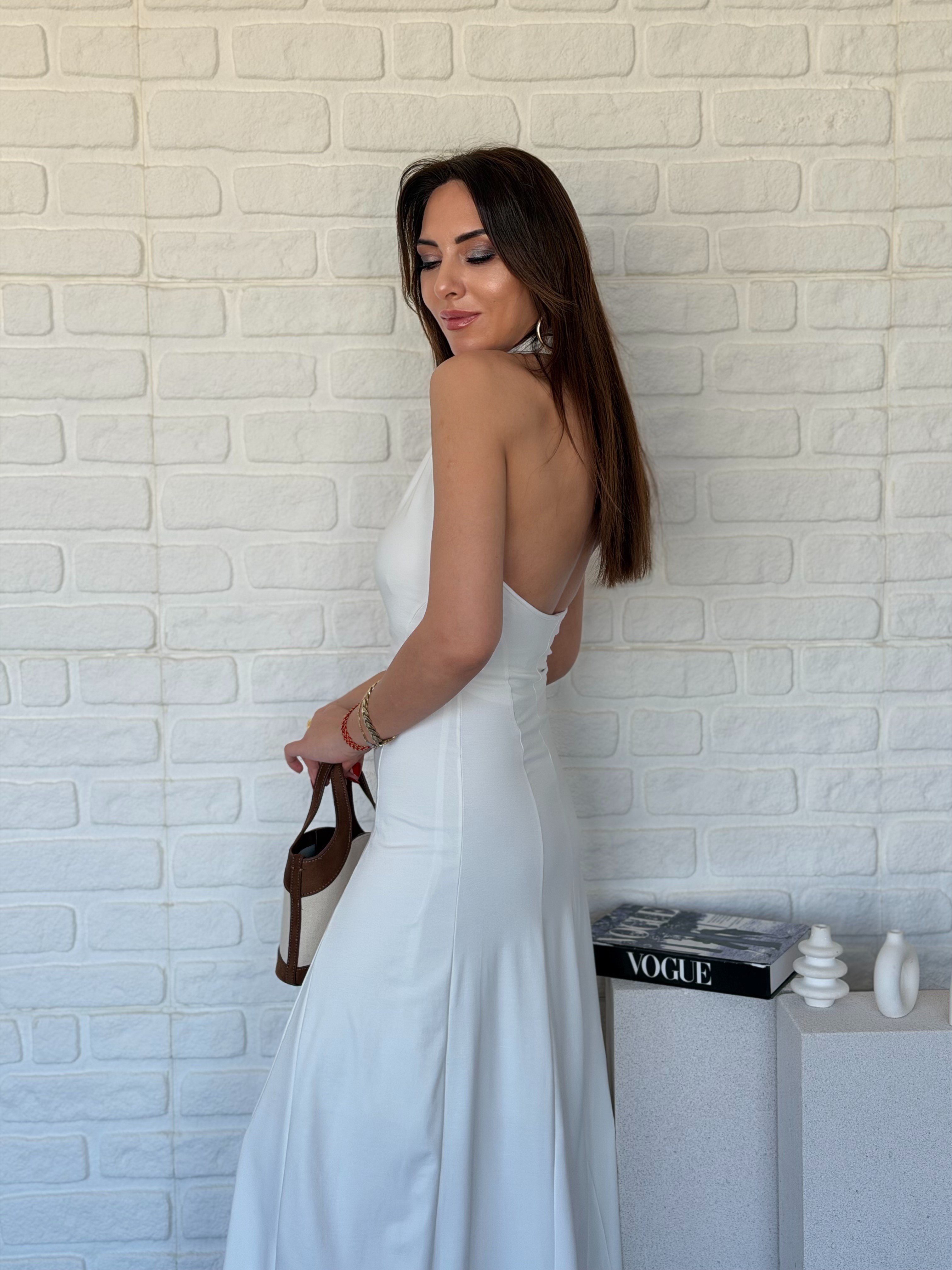 Halter Yaka Elbise 