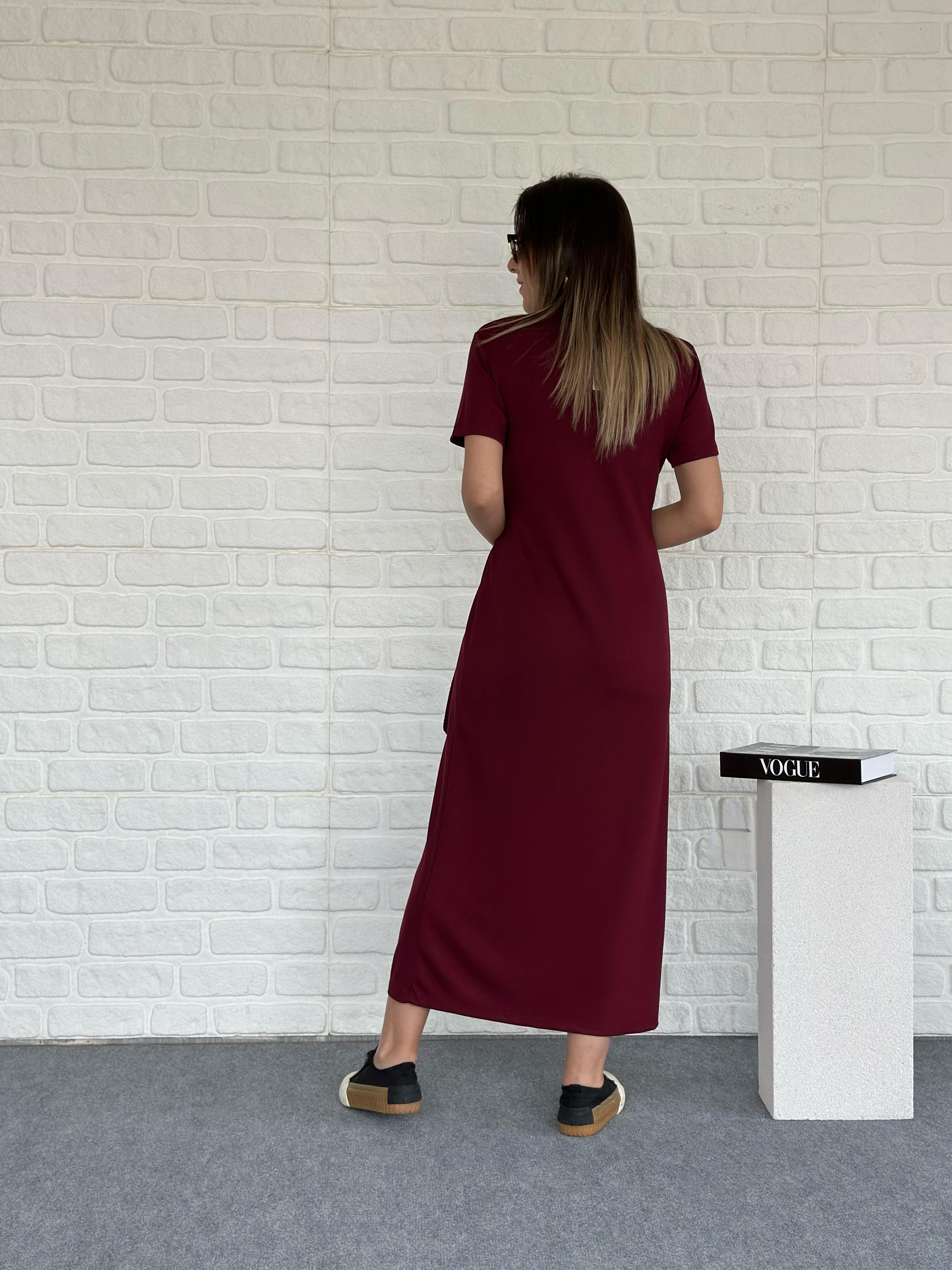 Kuşaklı Modal Elbise