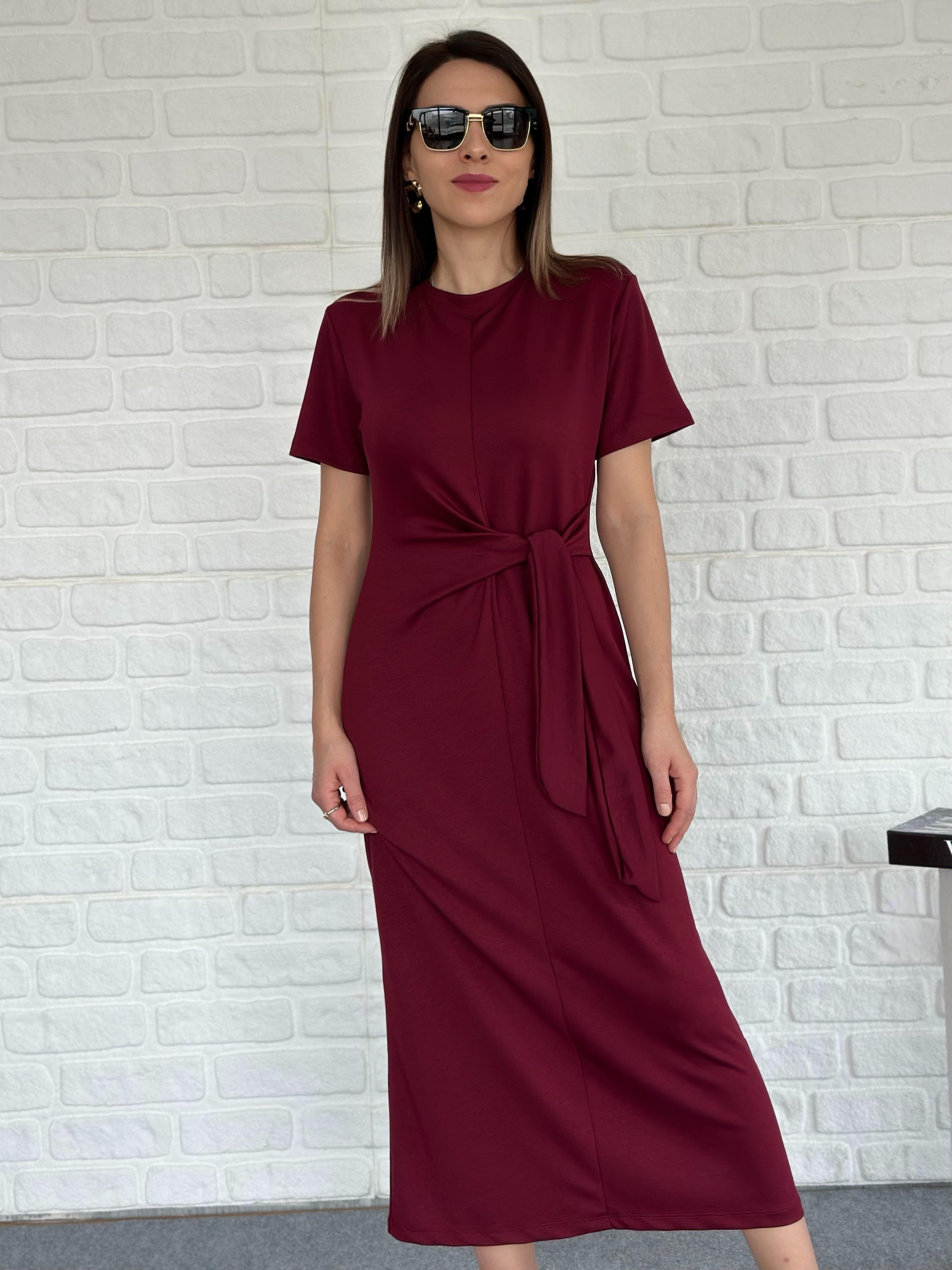 Kuşaklı Modal Elbise