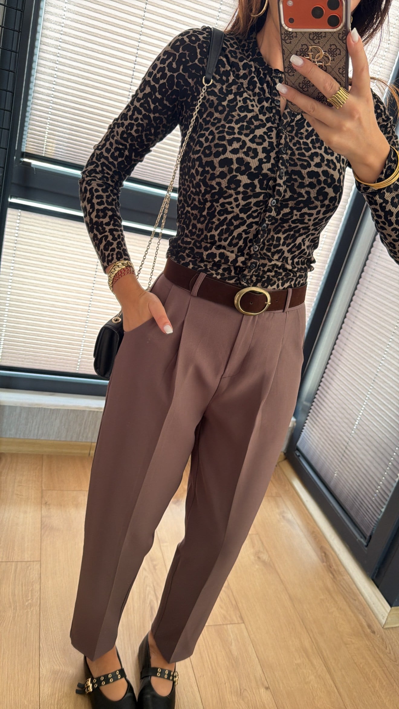 Leopar Hırka Bluz