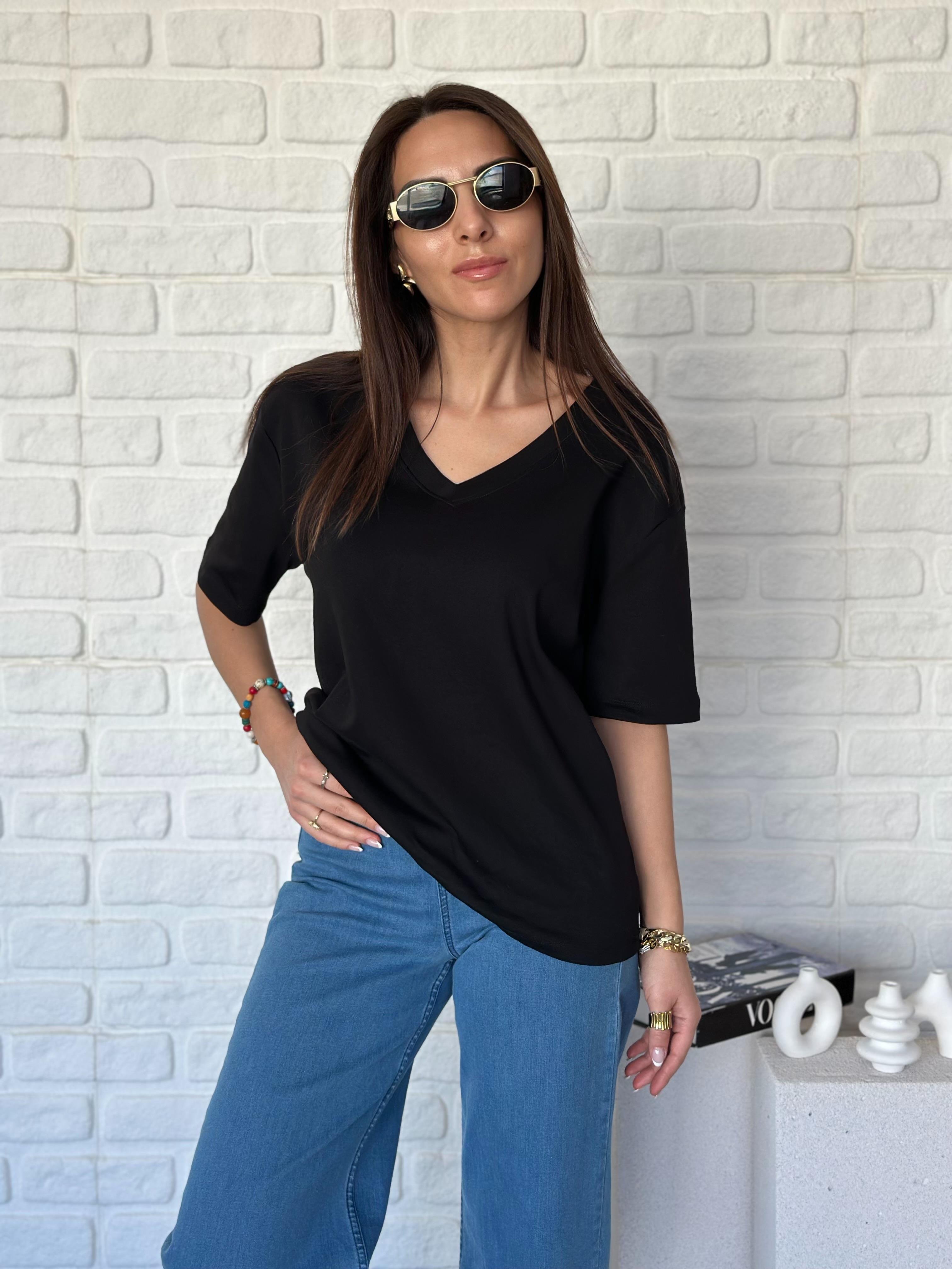 Mass V Yaka Tshirt Siyah