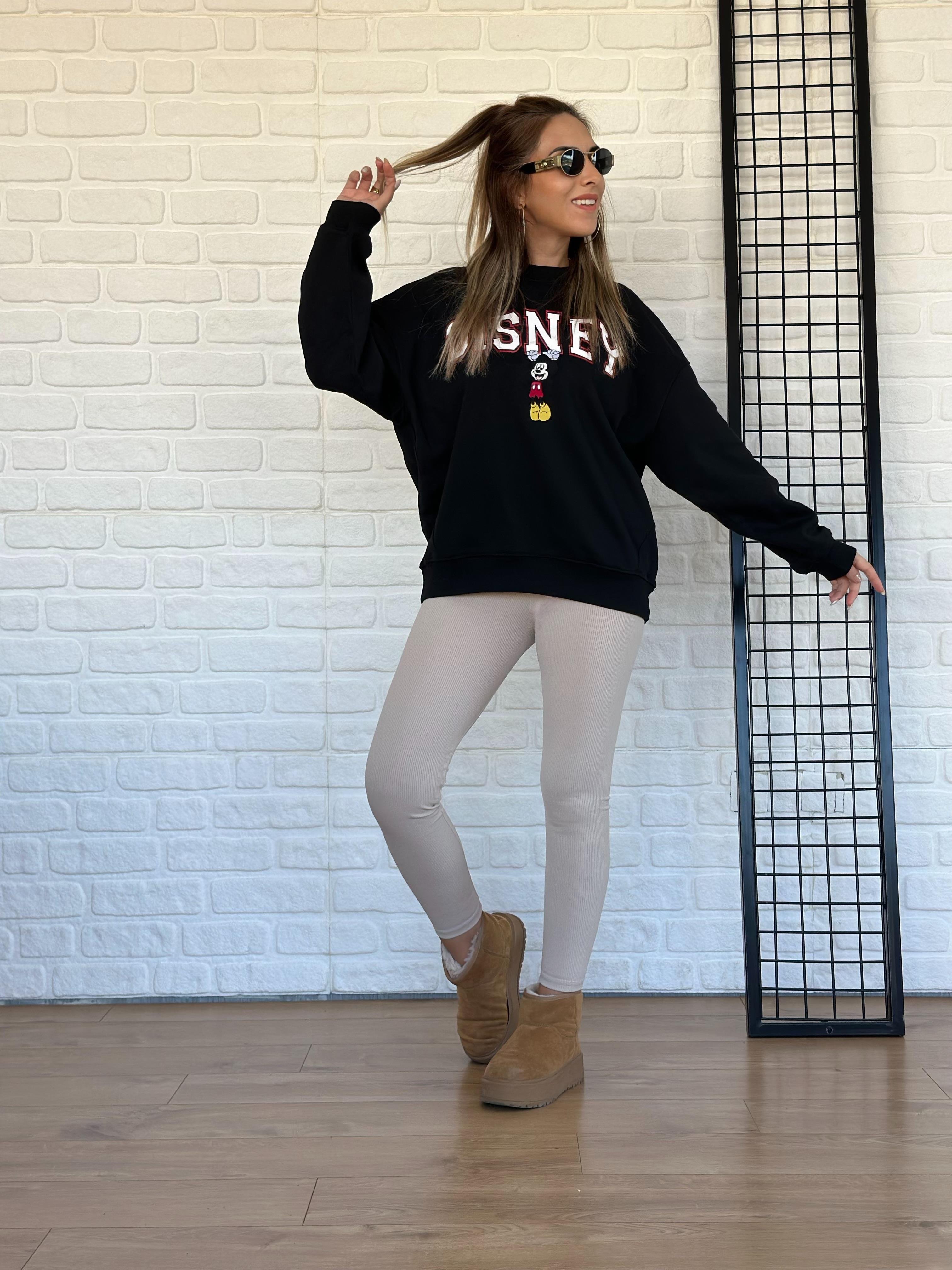Mickey İşlemeli Sweatshirt