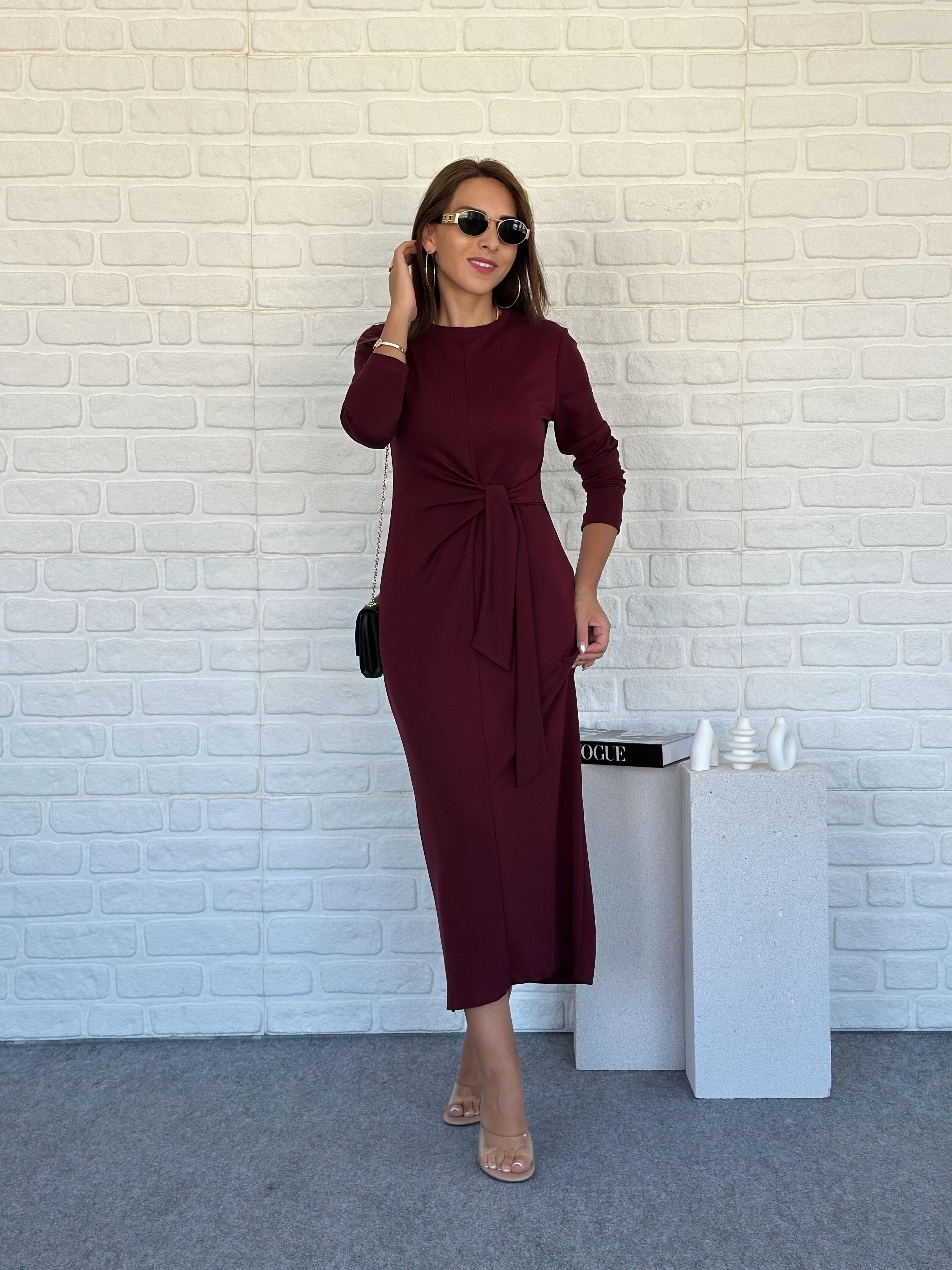 Modal Elbise Bordo