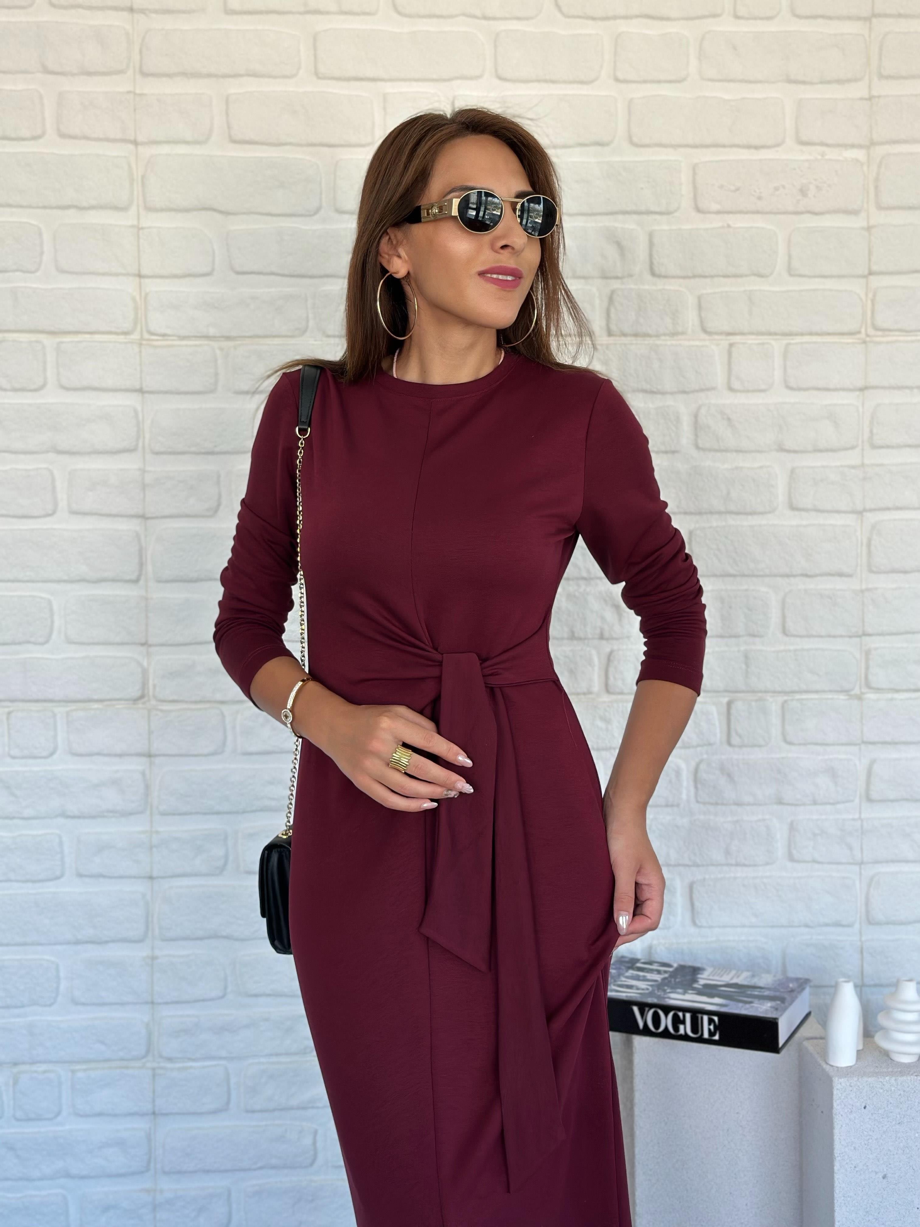 Modal Elbise Bordo