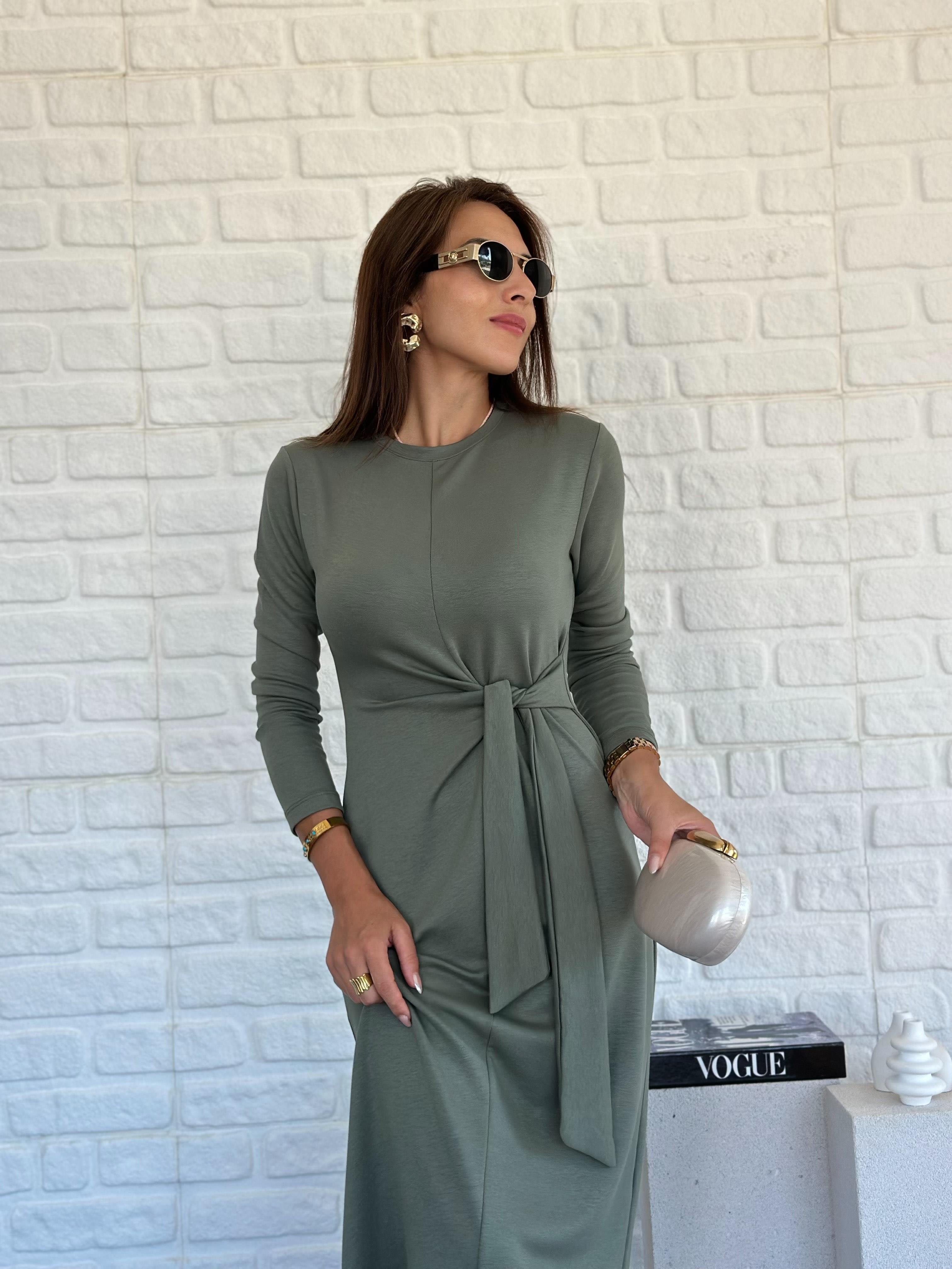 Modal Elbise Yeşil