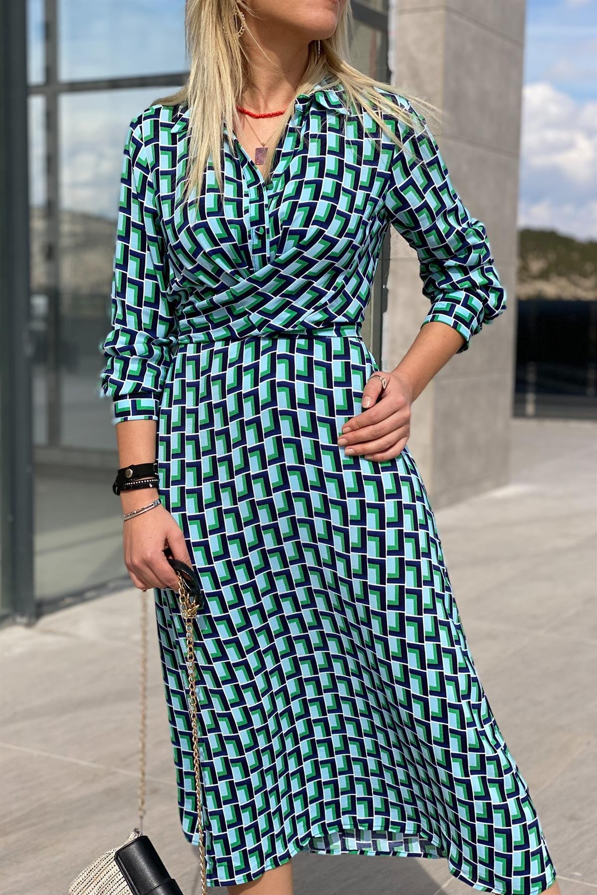 Navy Elbise