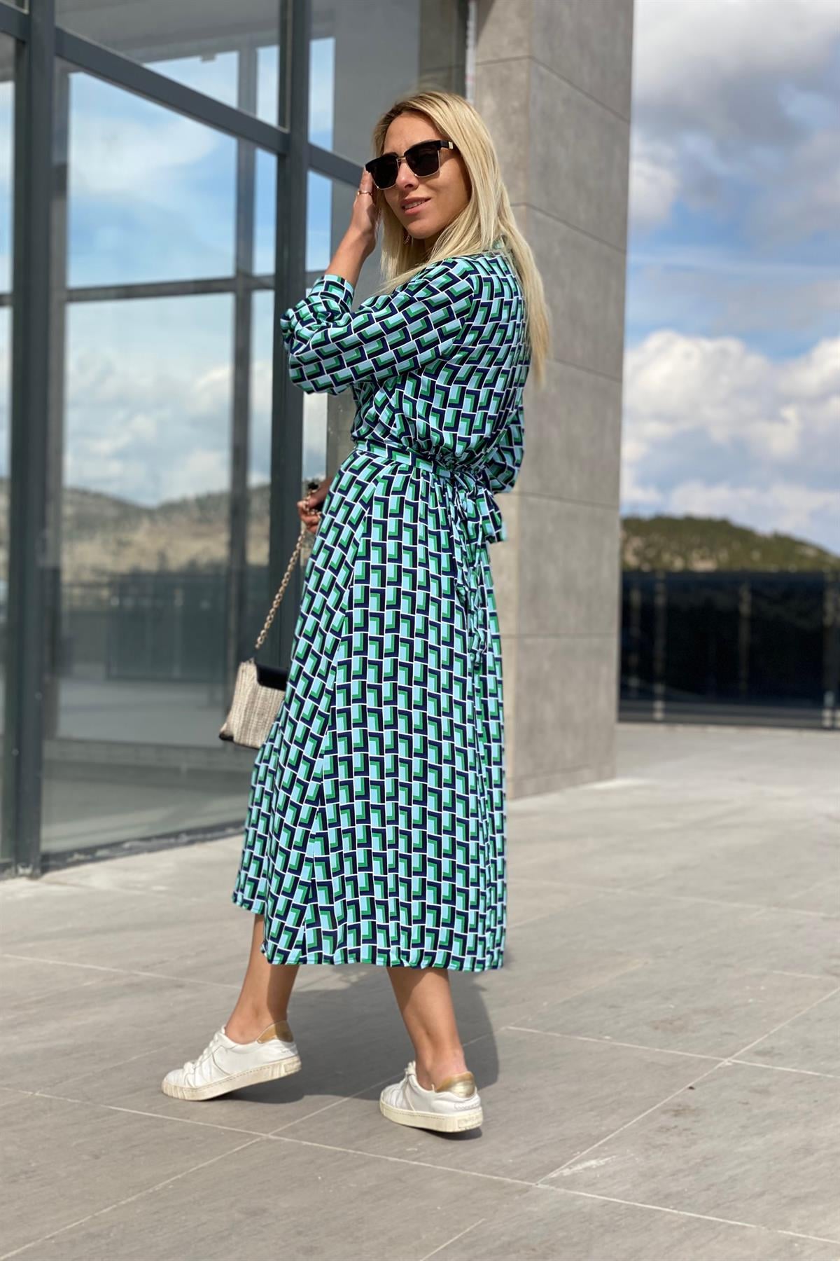 Navy Elbise