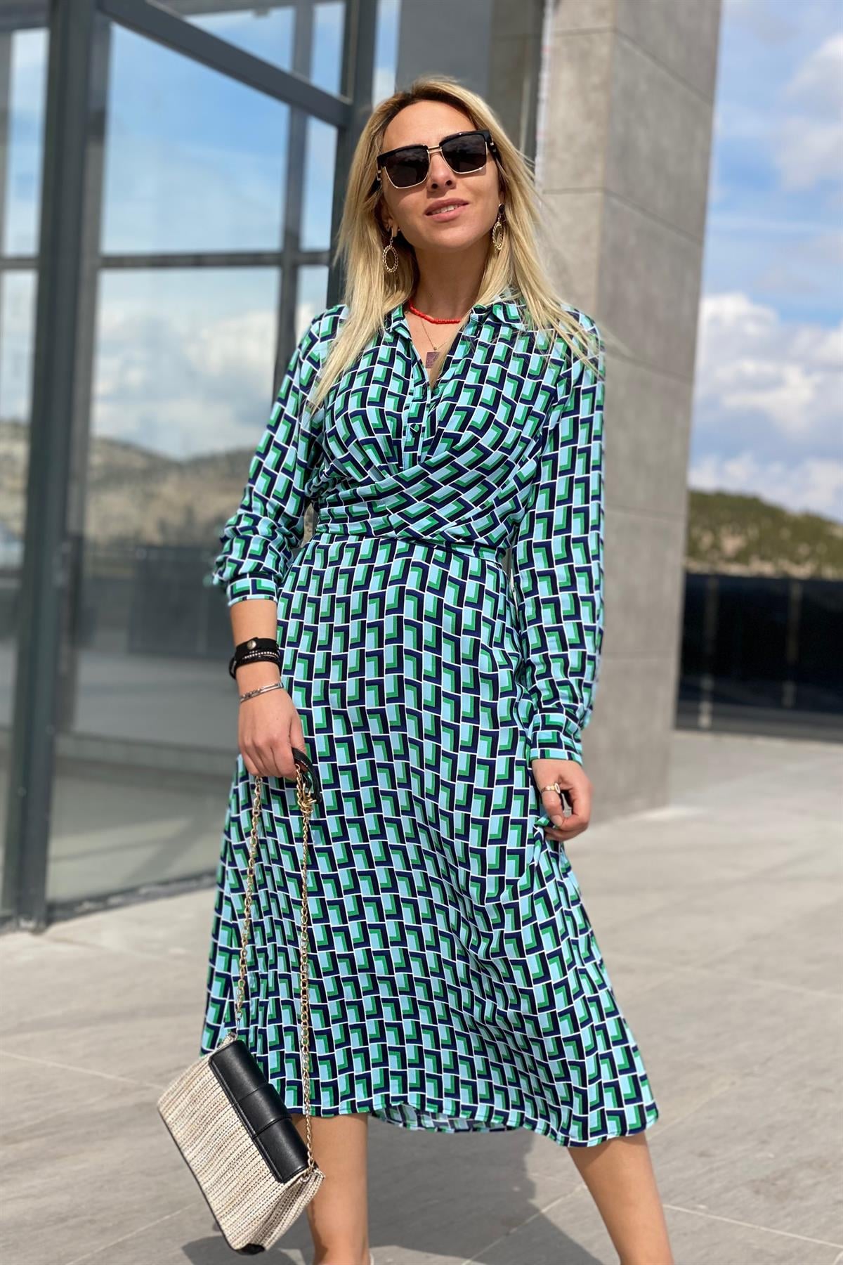 Navy Elbise
