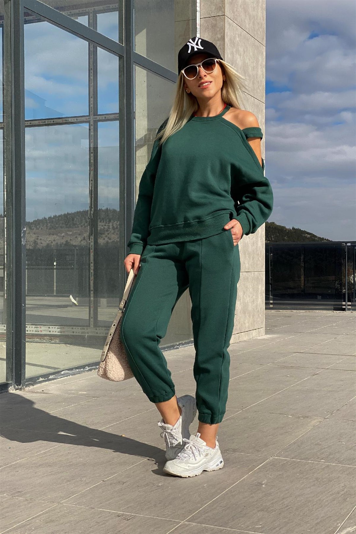 Omuz Detaylı Sweat Takım