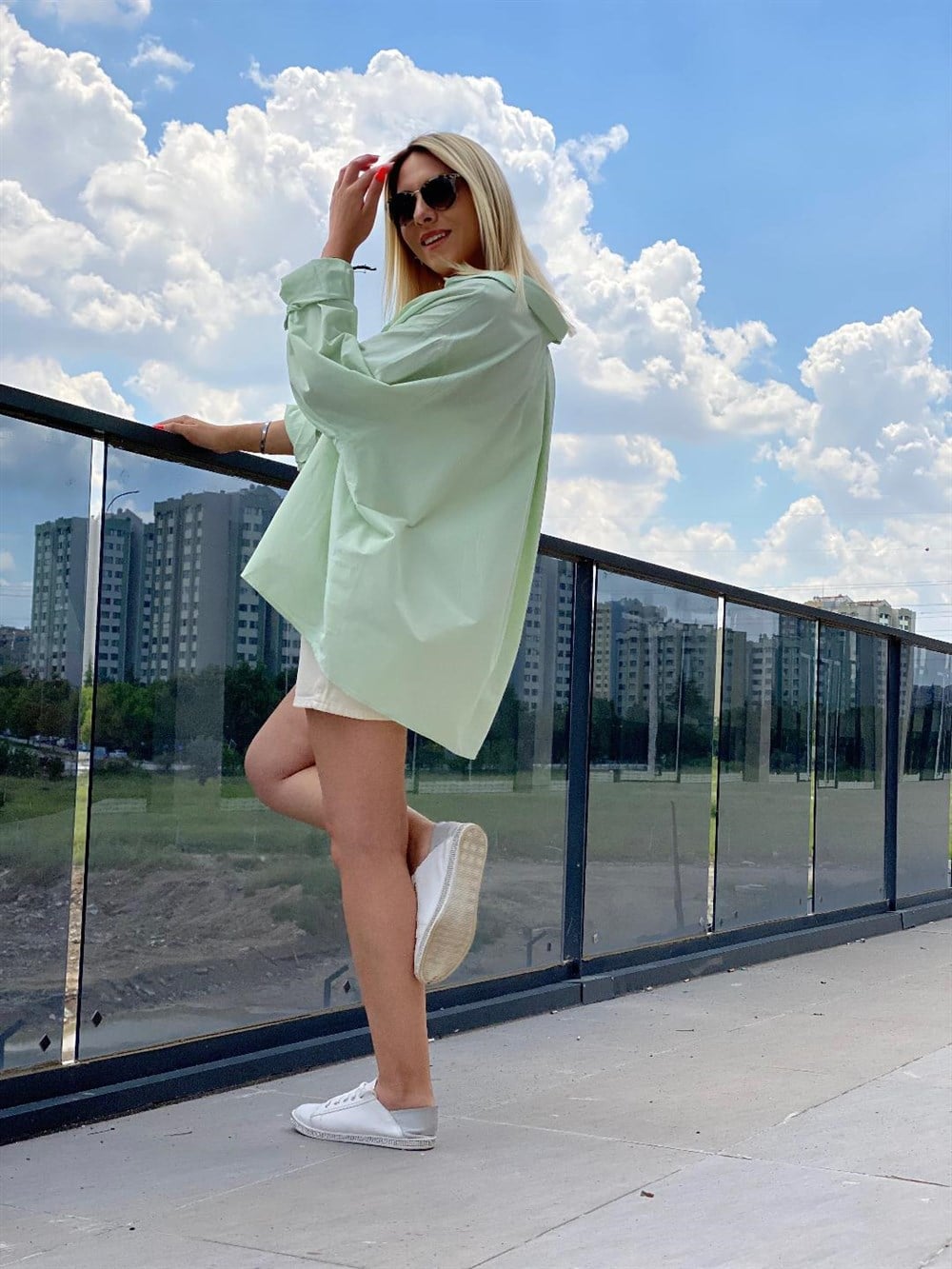 Oversize Gömlek Mint