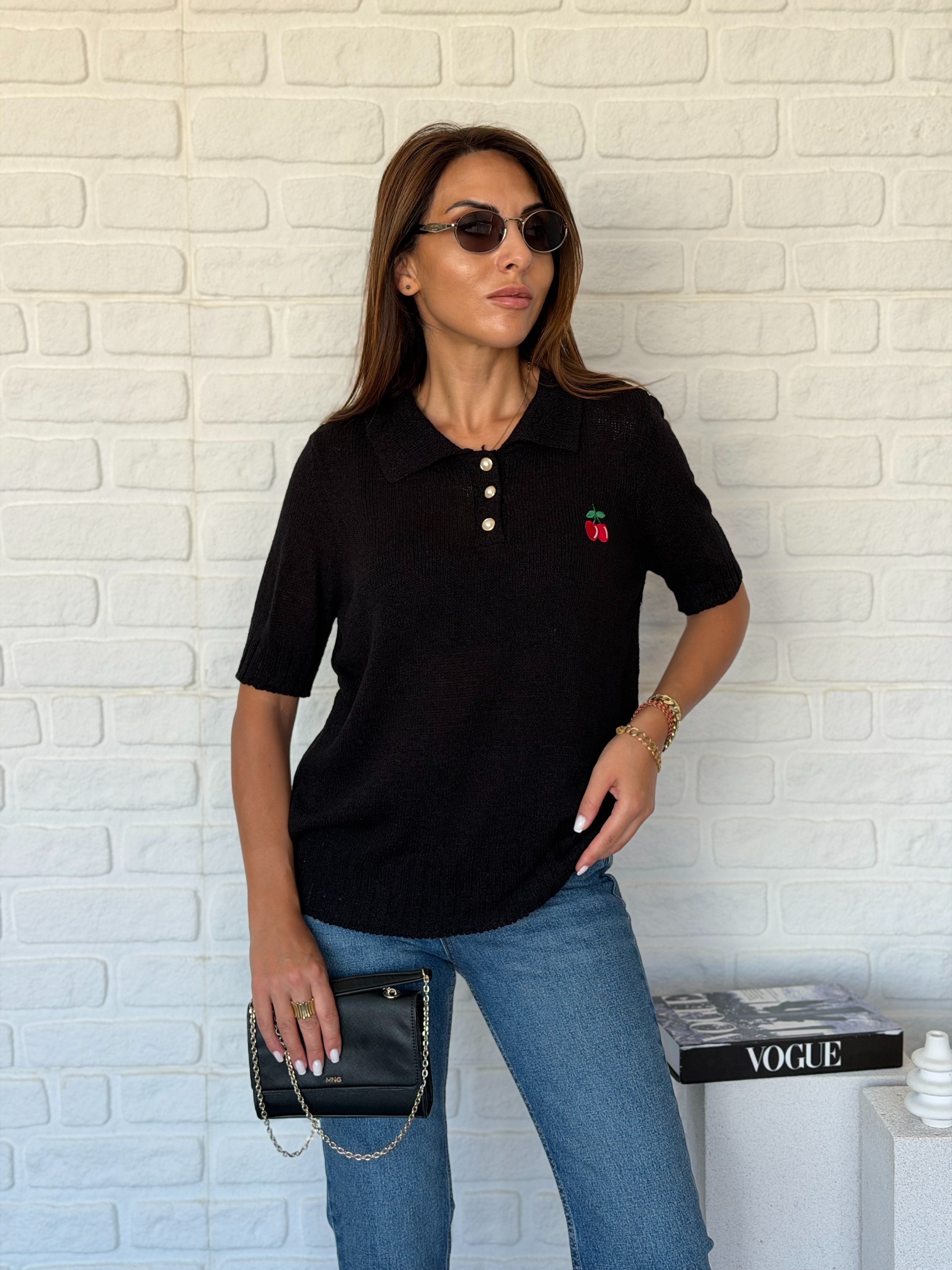 Polo Yaka Merserize Bluz