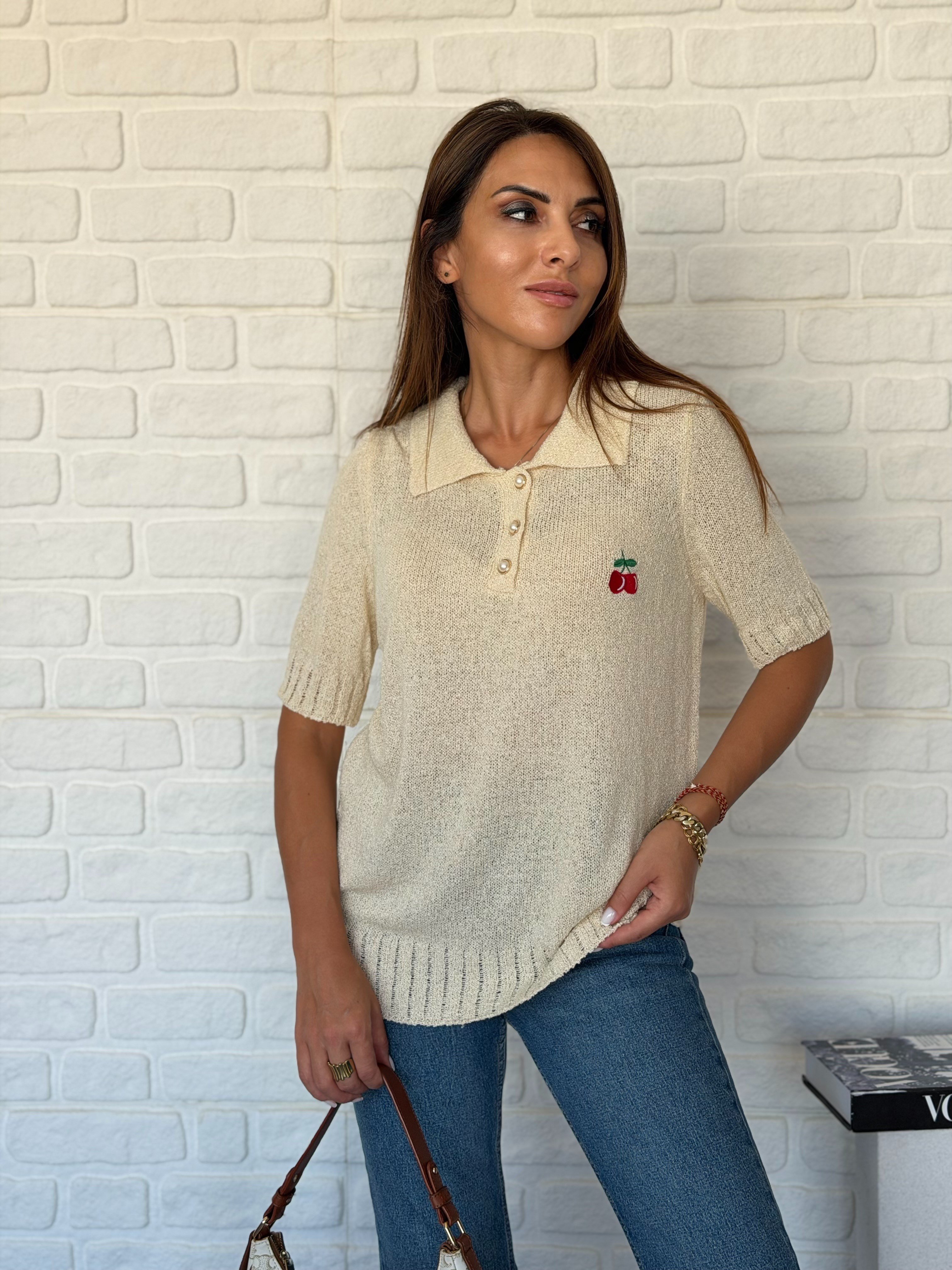 Polo Yaka Merserize Bluz
