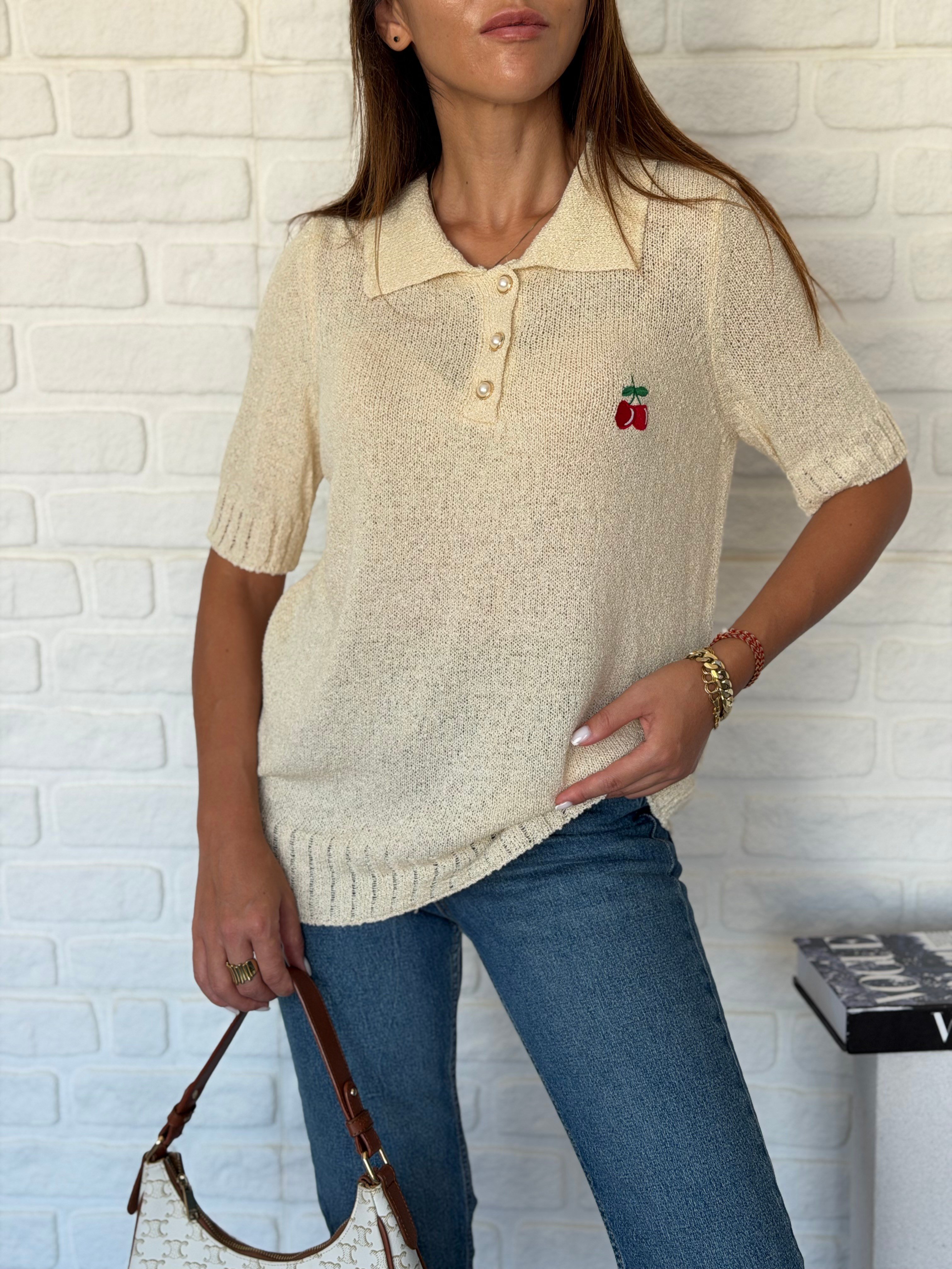Polo Yaka Merserize Bluz