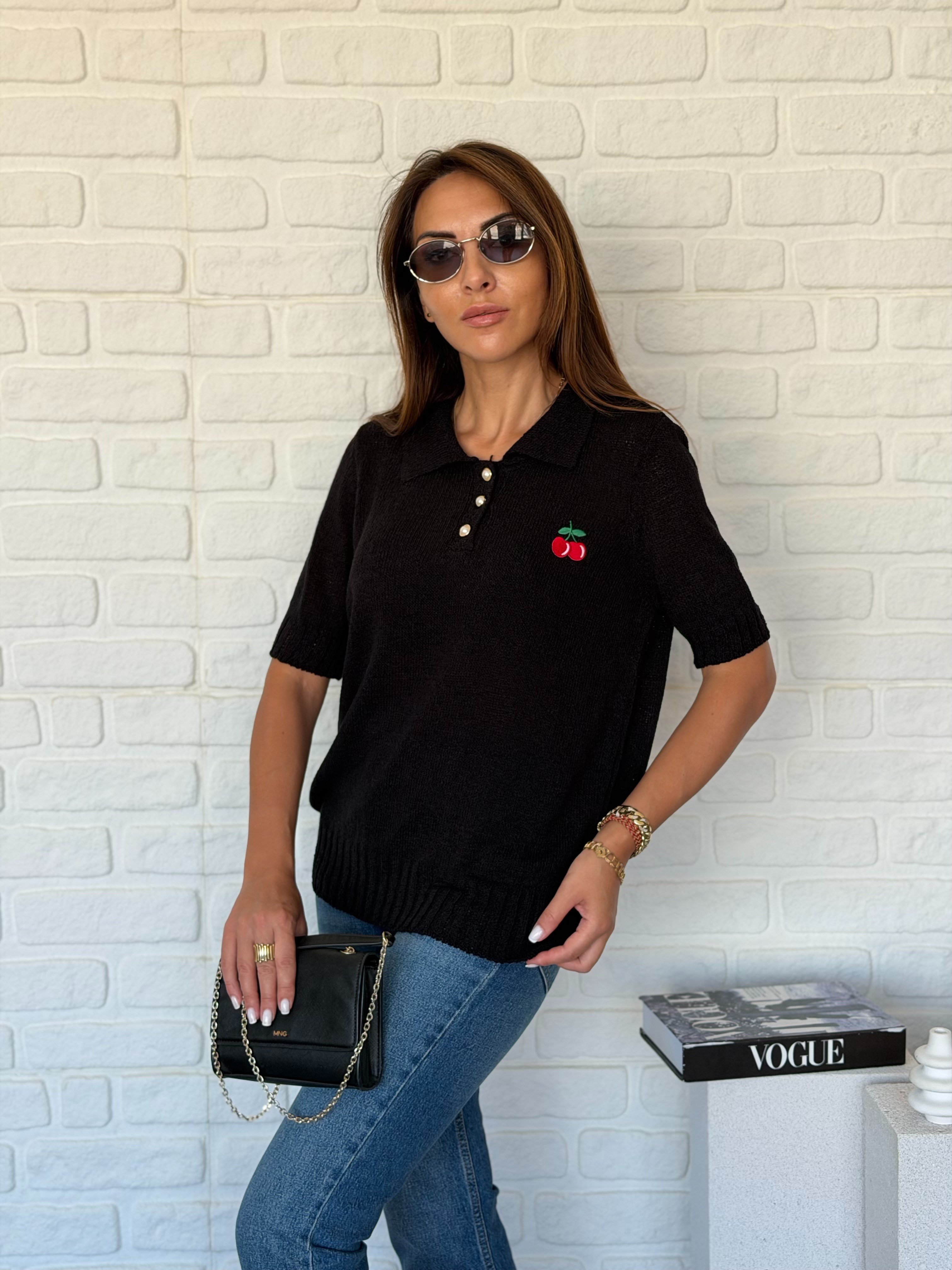 Polo Yaka Merserize Bluz