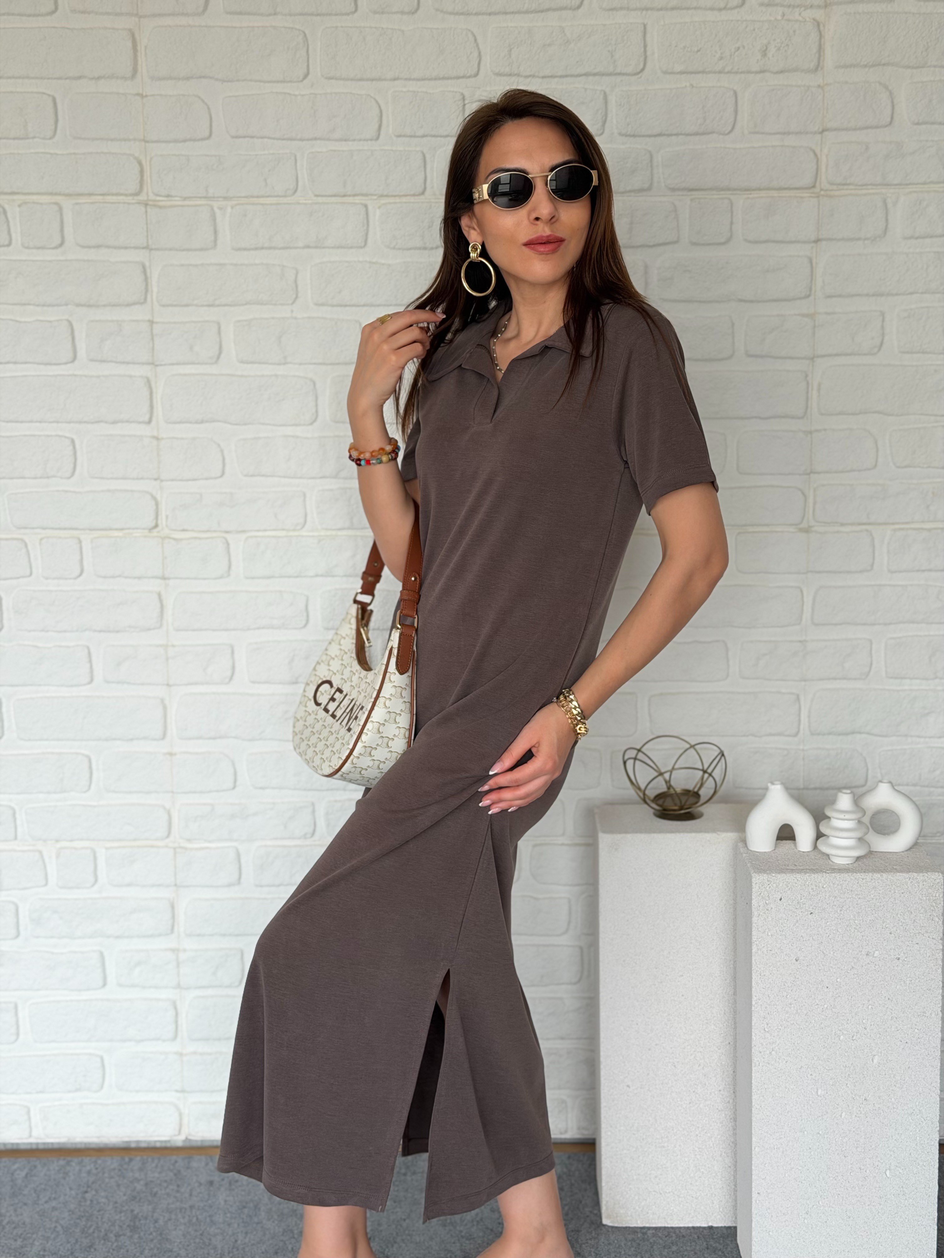 Polo Yaka Pike Modal Elbise