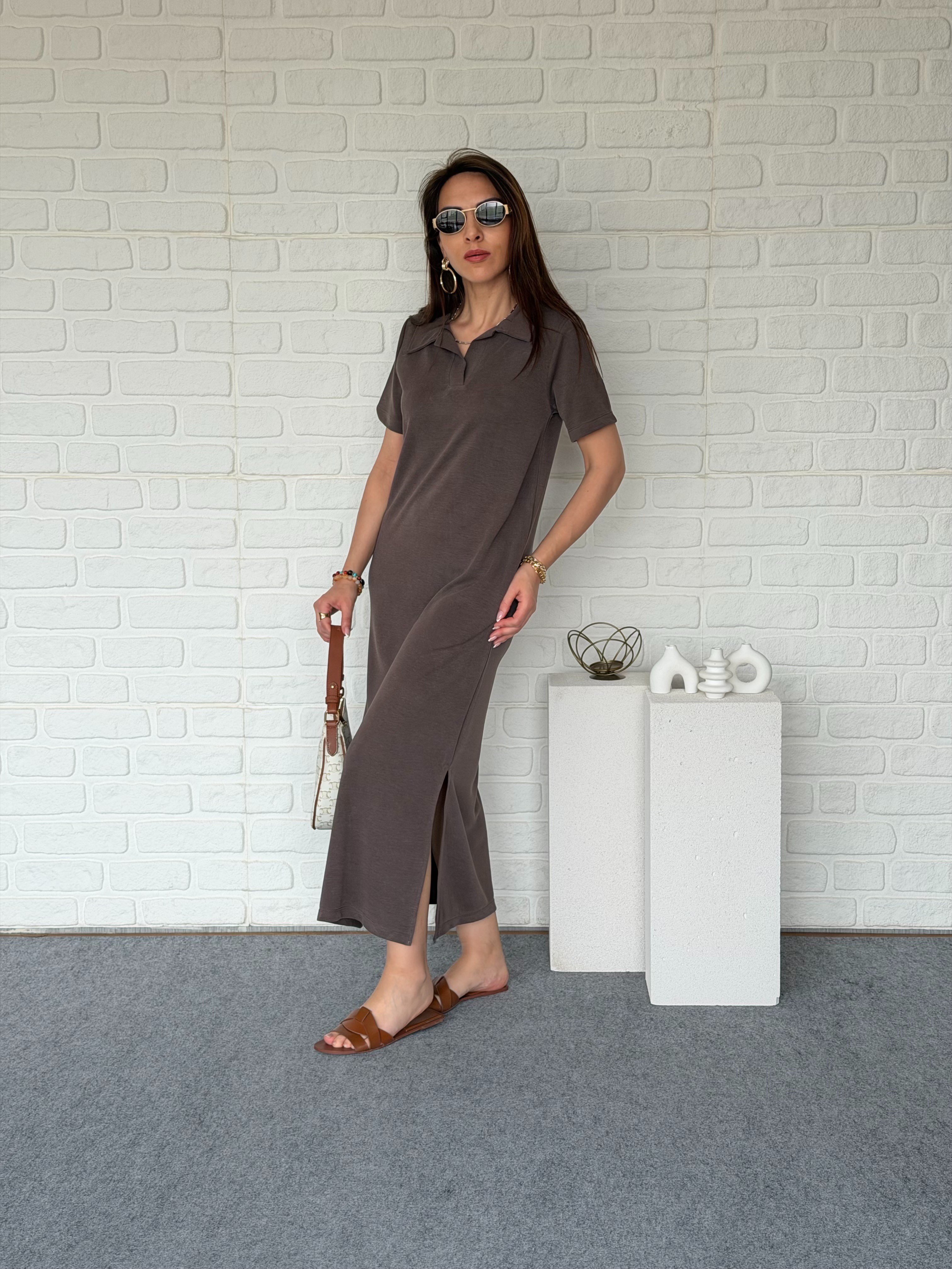 Polo Yaka Pike Modal Elbise