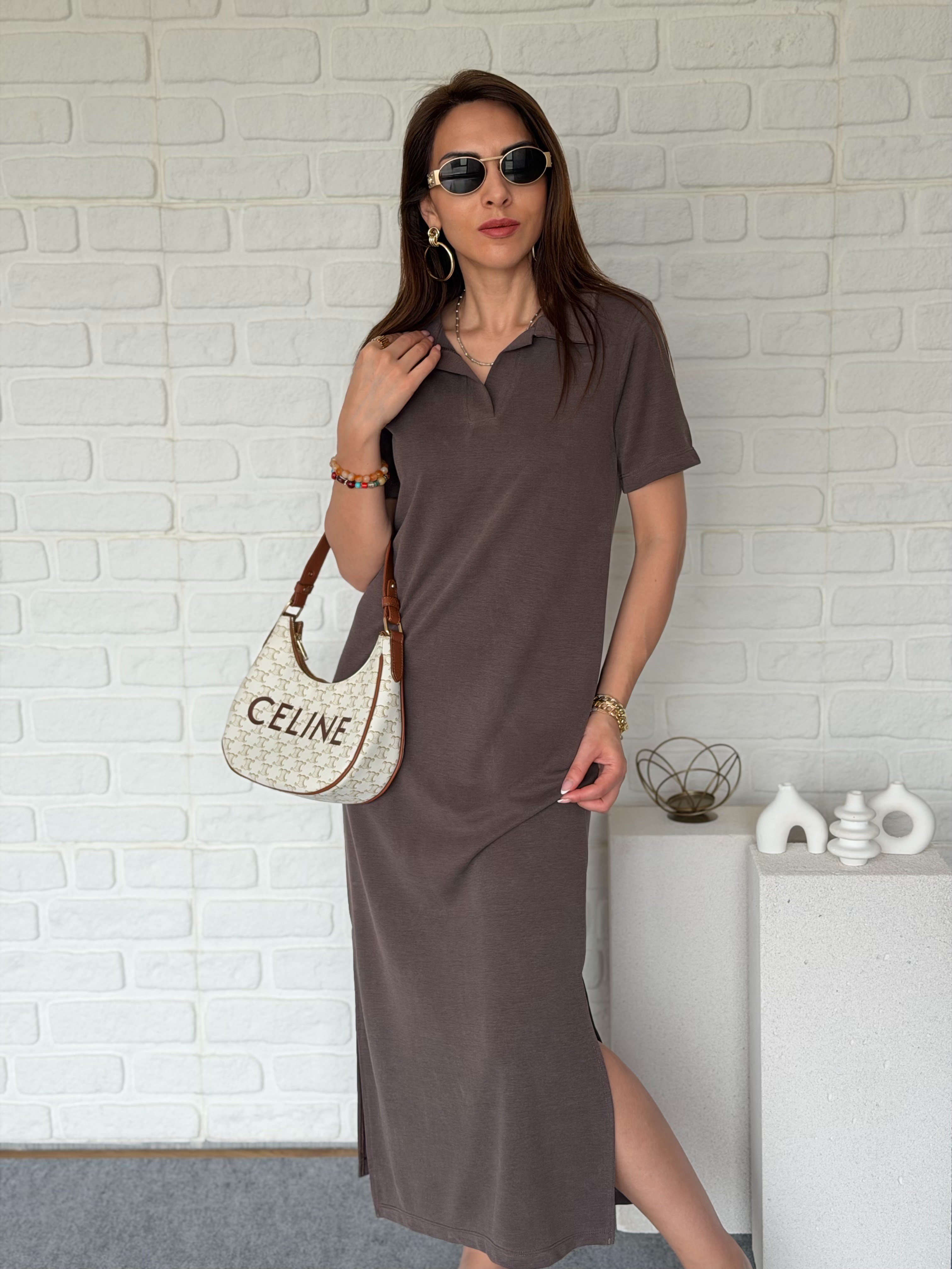 Polo Yaka Pike Modal Elbise