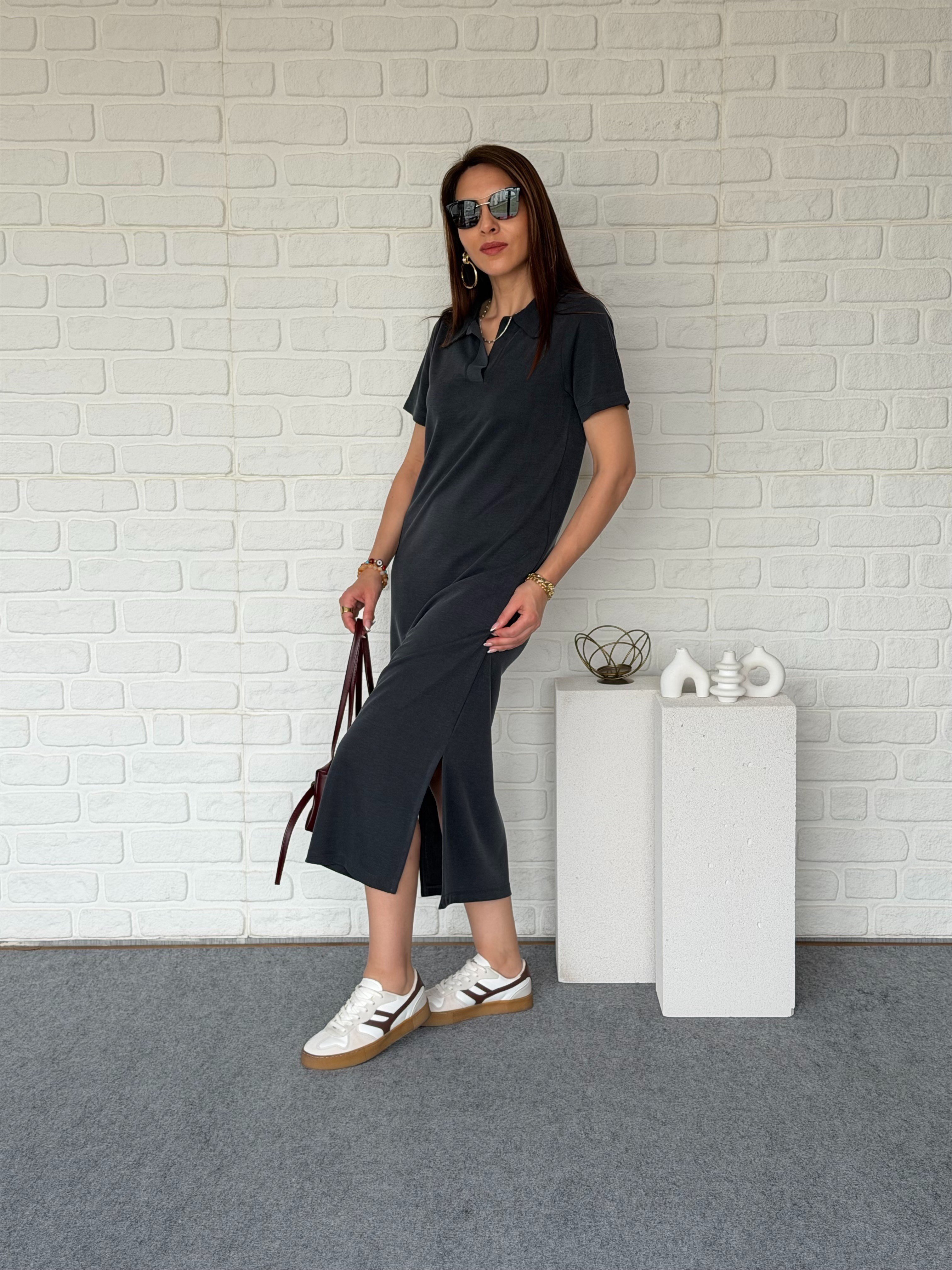 Polo Yaka Pike Modal Elbise
