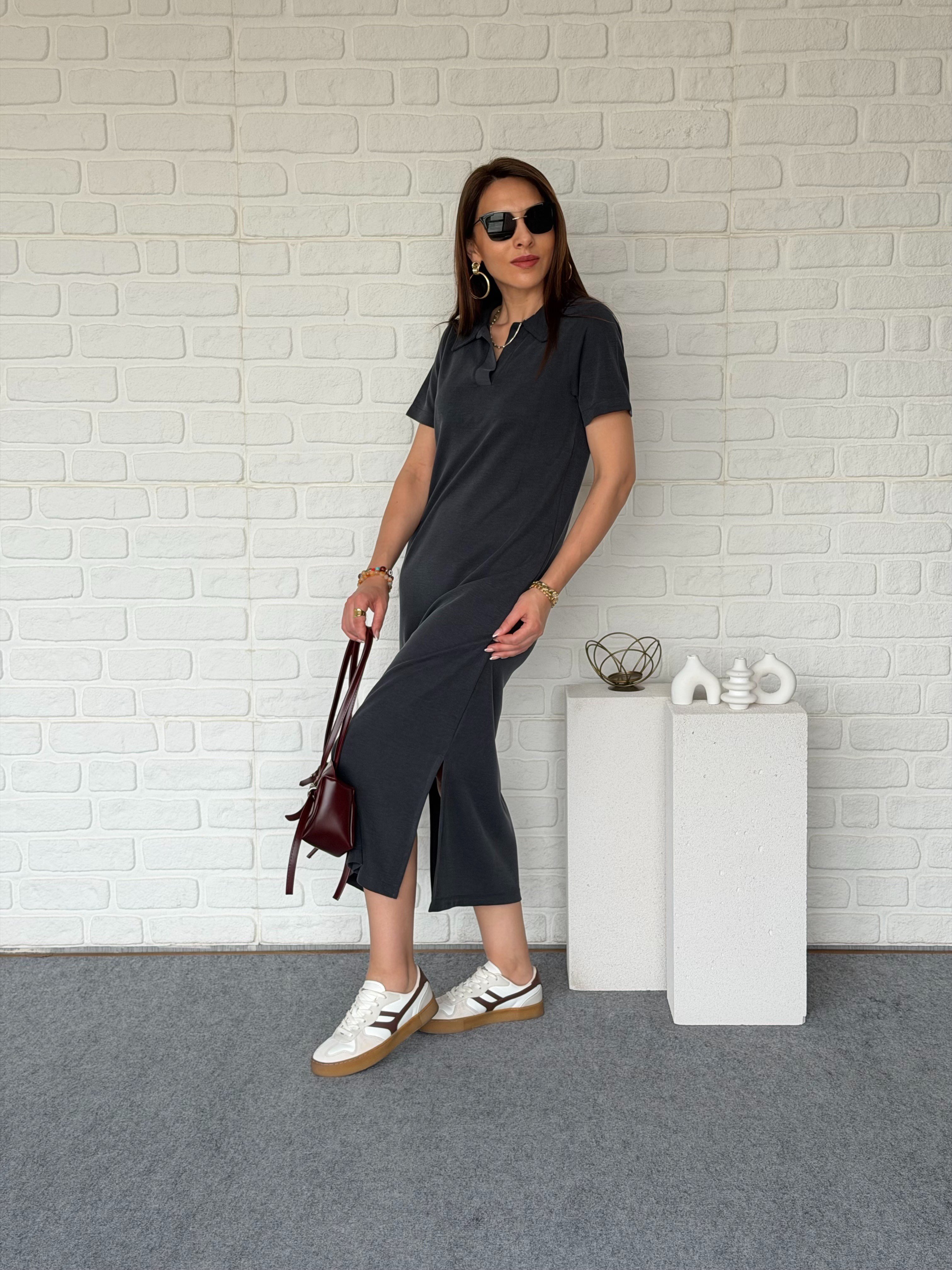 Polo Yaka Pike Modal Elbise
