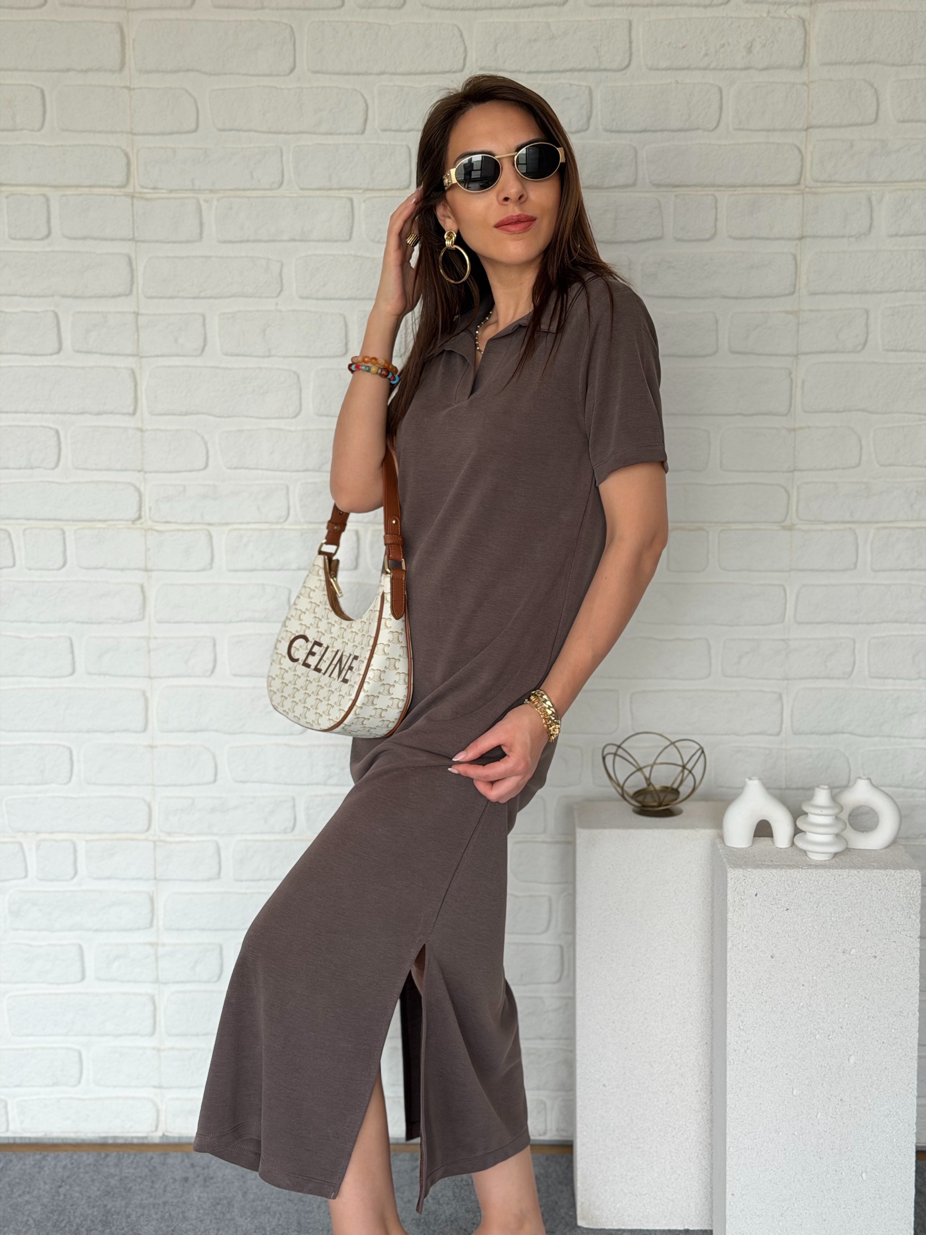 Polo Yaka Pike Modal Elbise