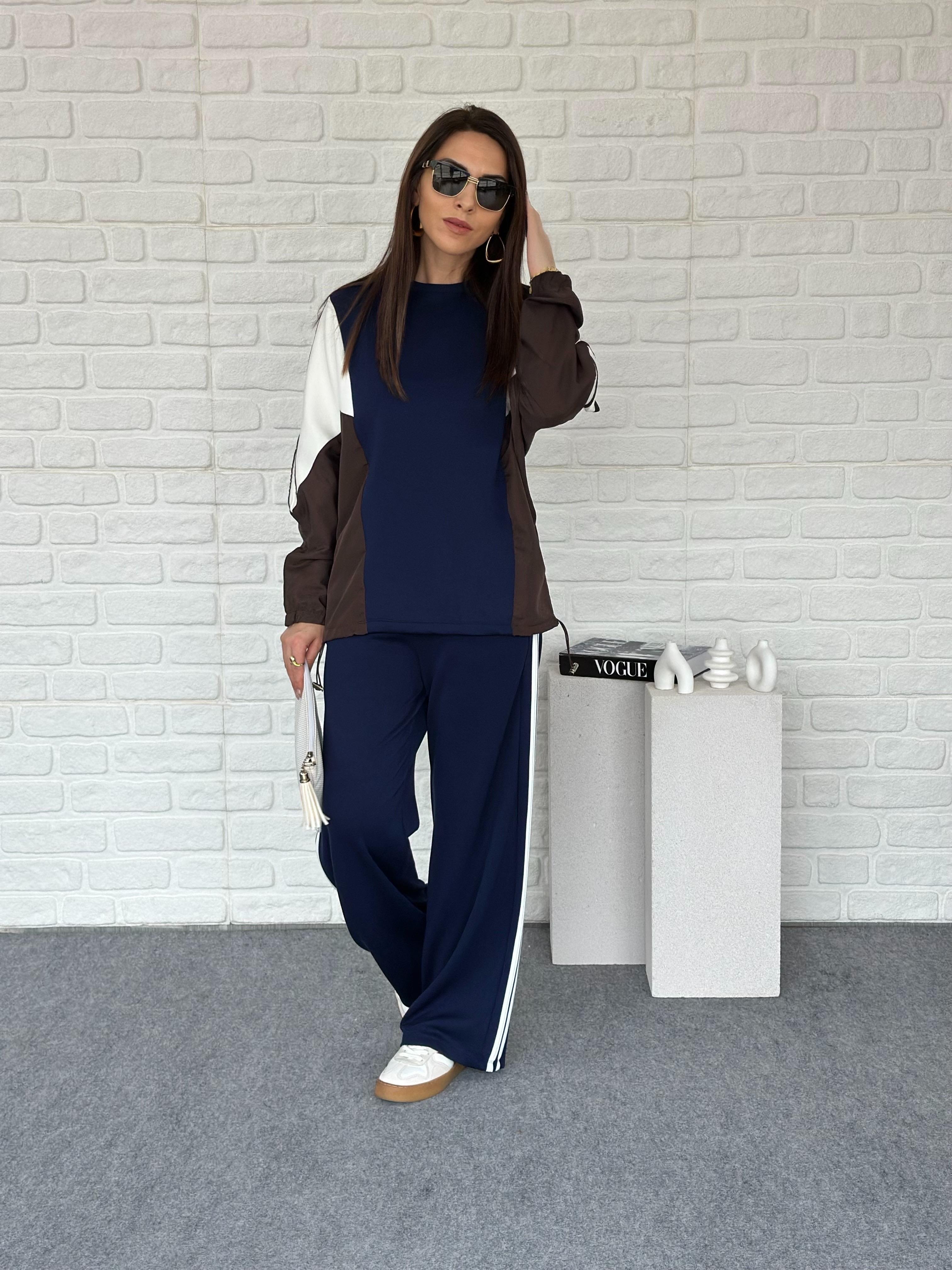 Şeritli Stoperli Paraşüt Modal Takım Laci