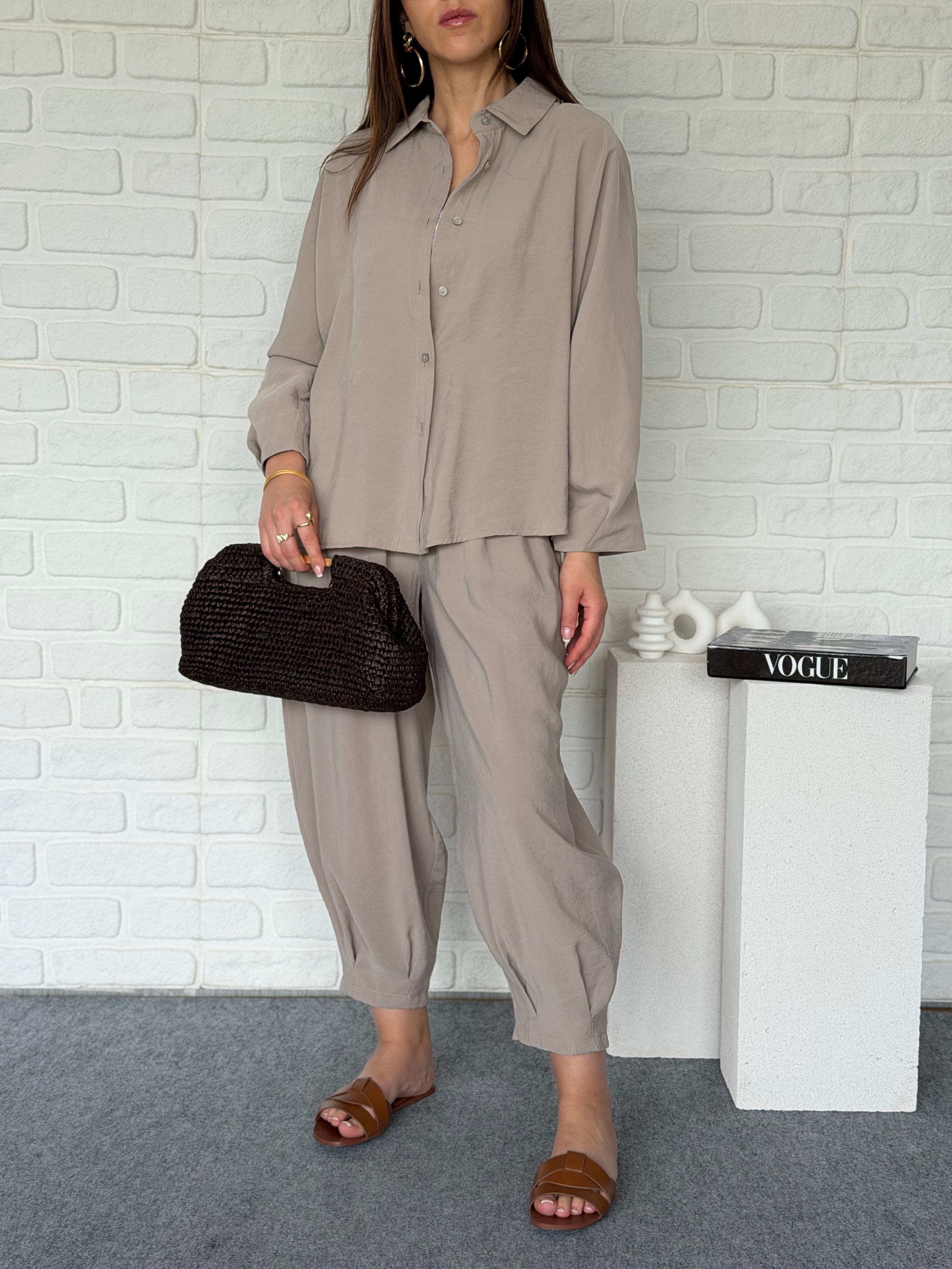 Tensel Gömlek Şalvar Takım