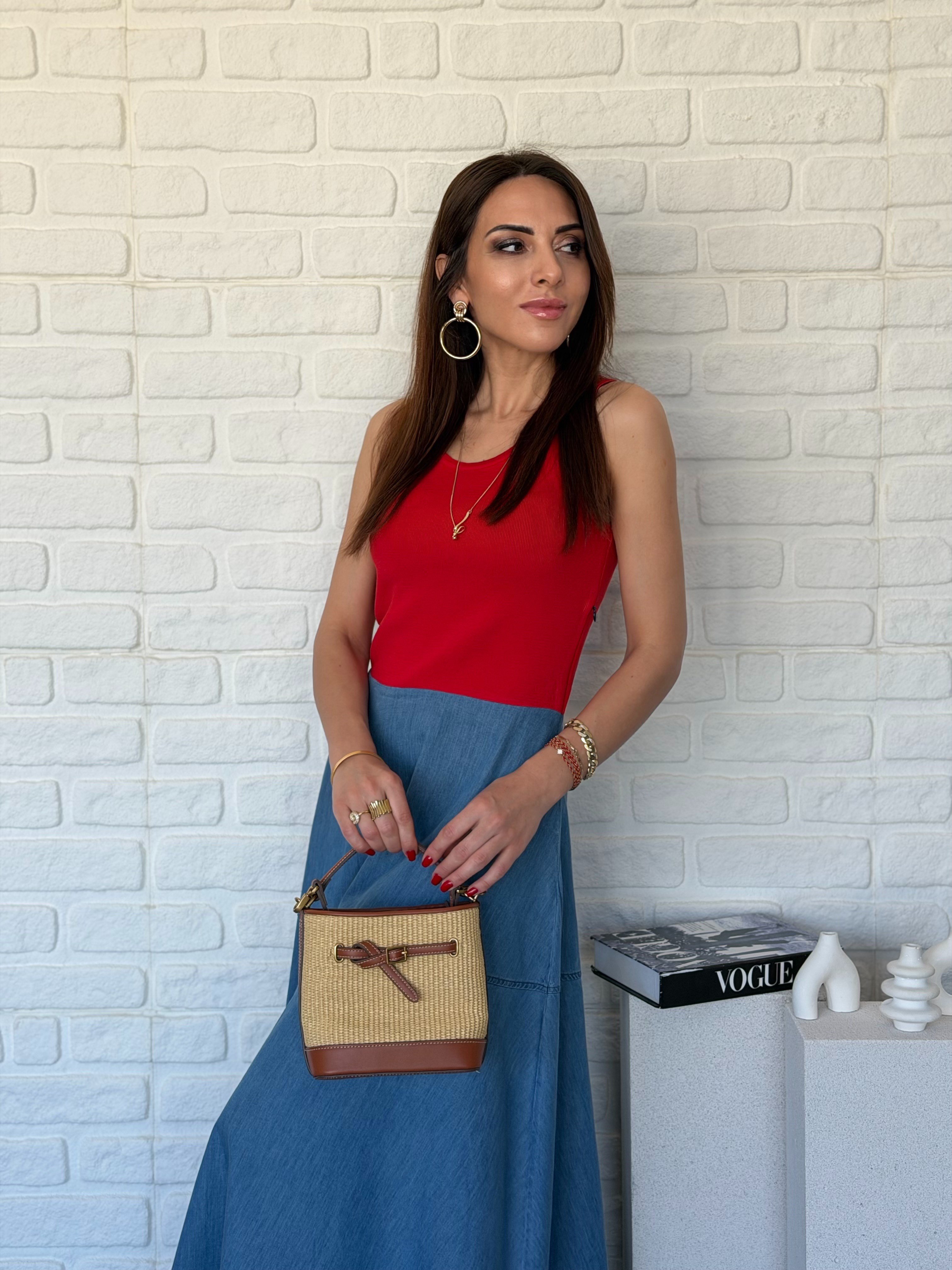 Tensel Kot Detaylı Elbise 