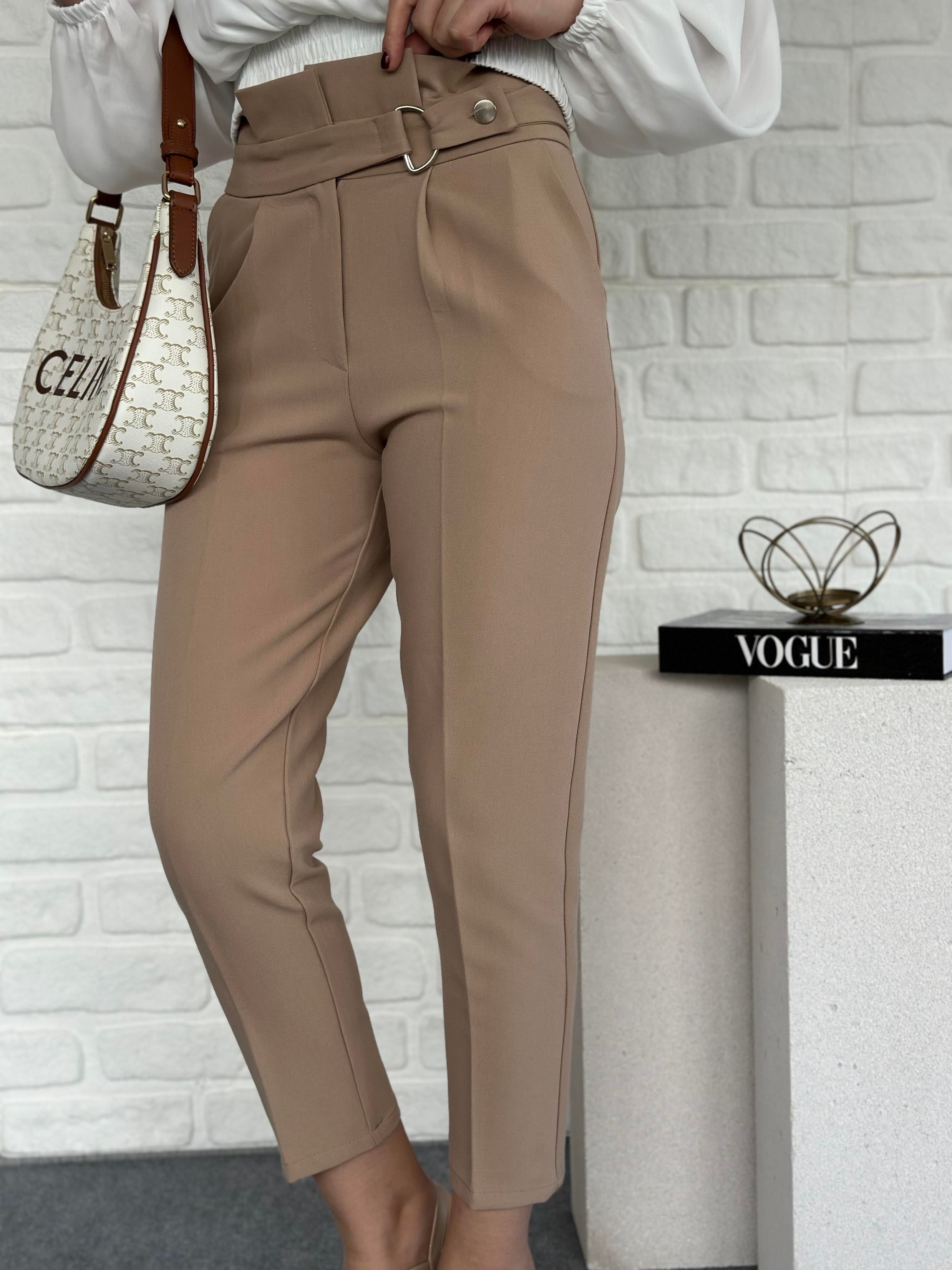 Tokalı Havuç Pantolon Camel