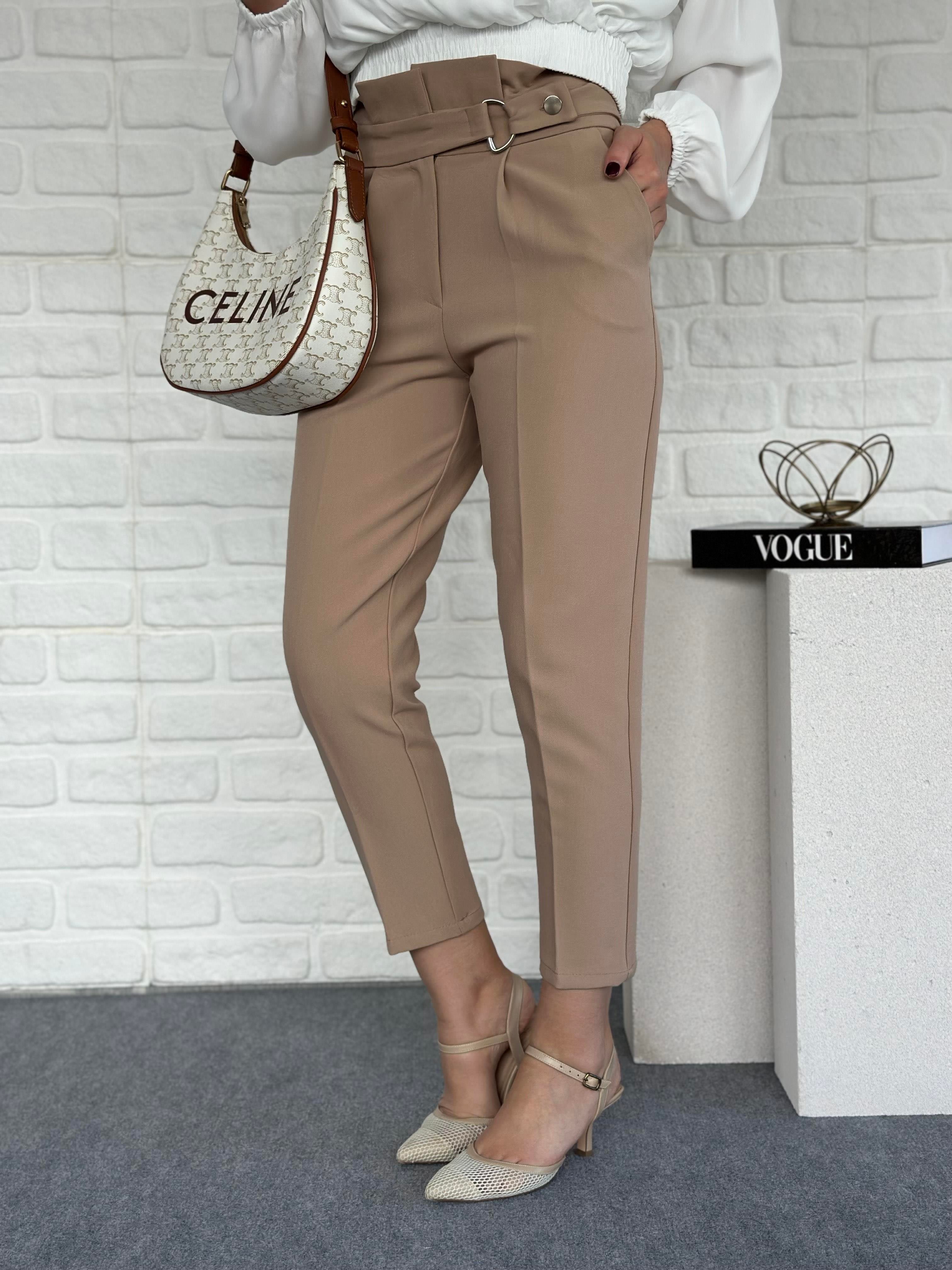 Tokalı Havuç Pantolon Camel
