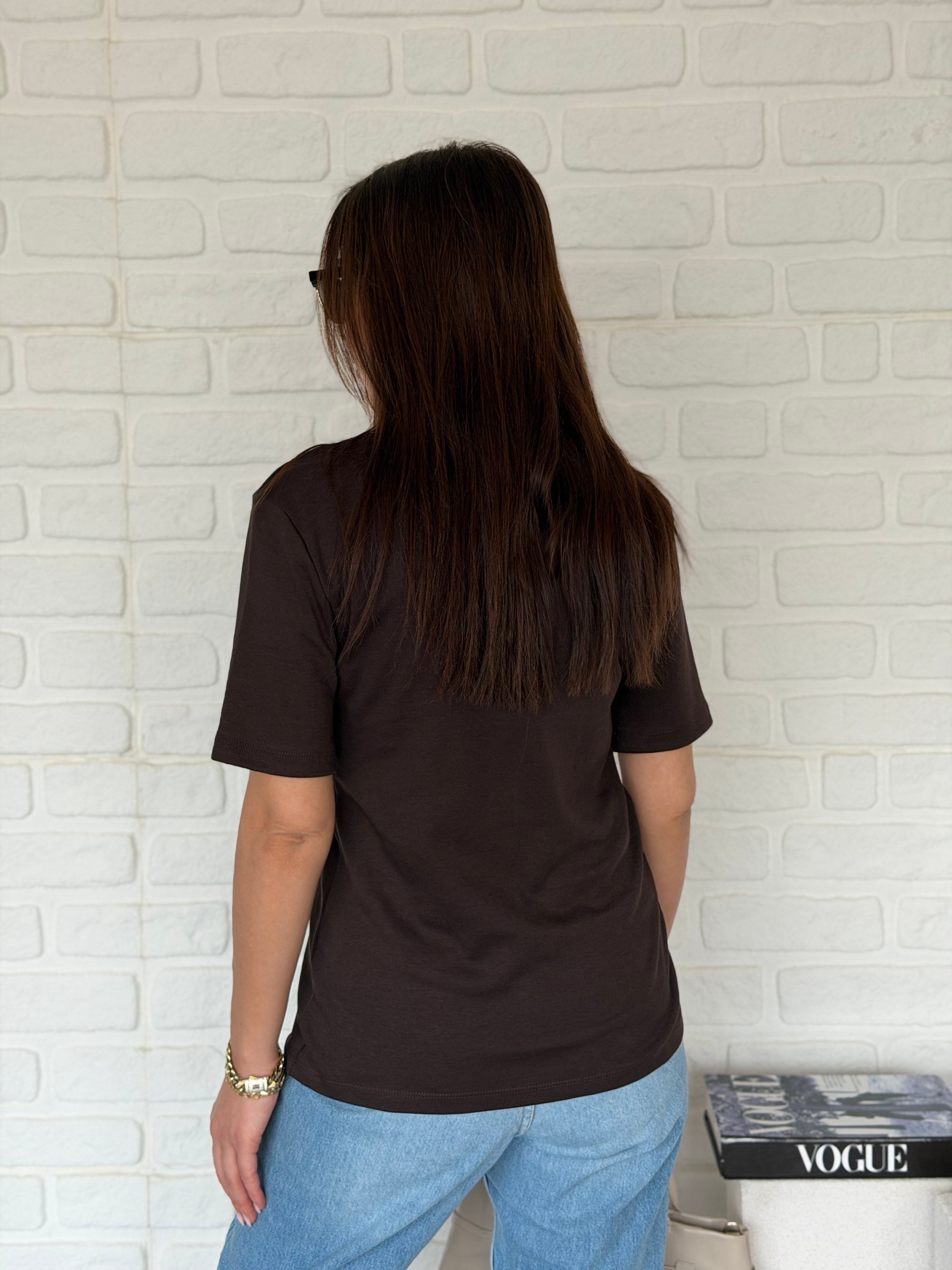 Tokalı Tshirt Kahve