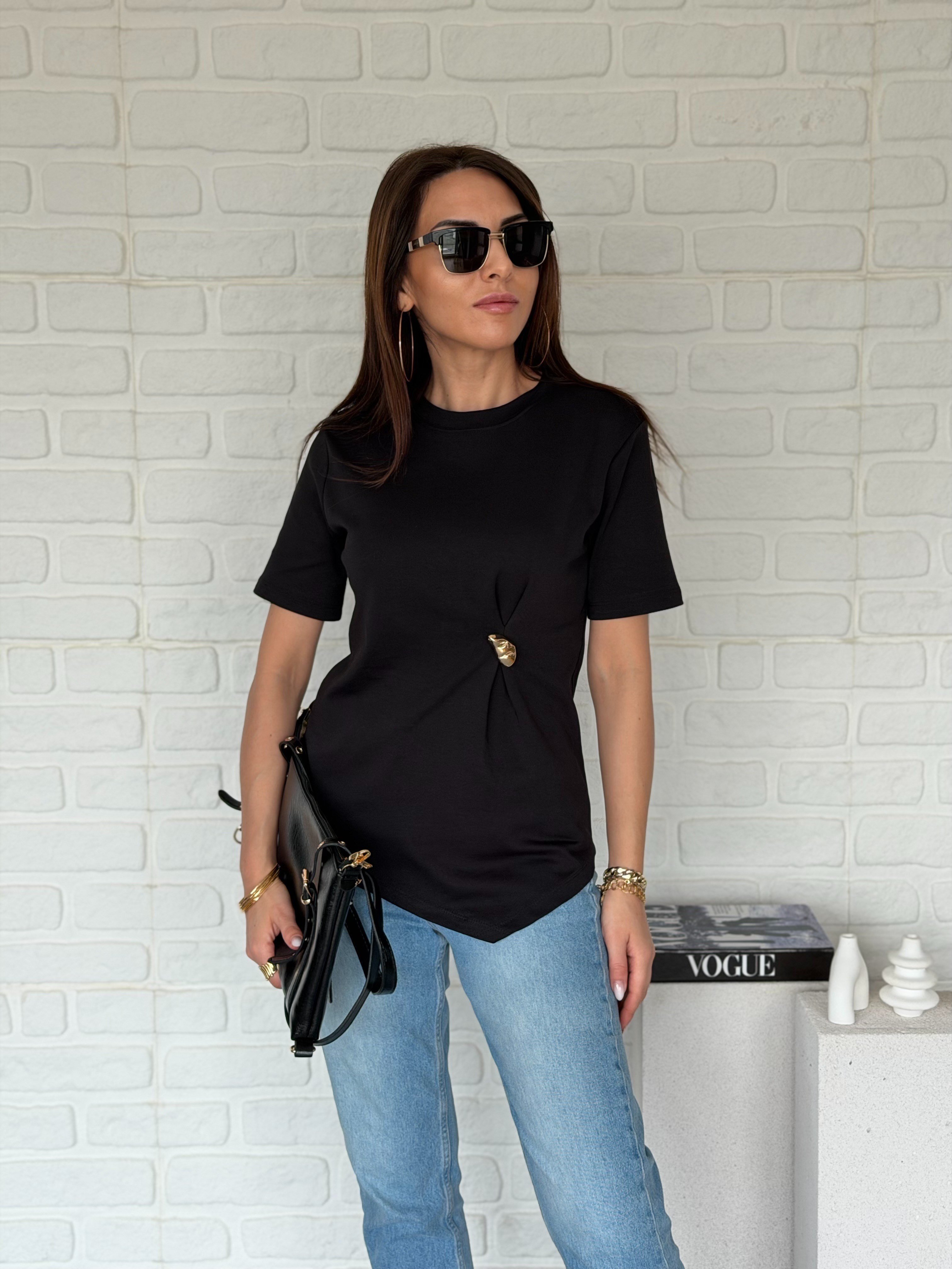 Tokalı Tshirt Siyah