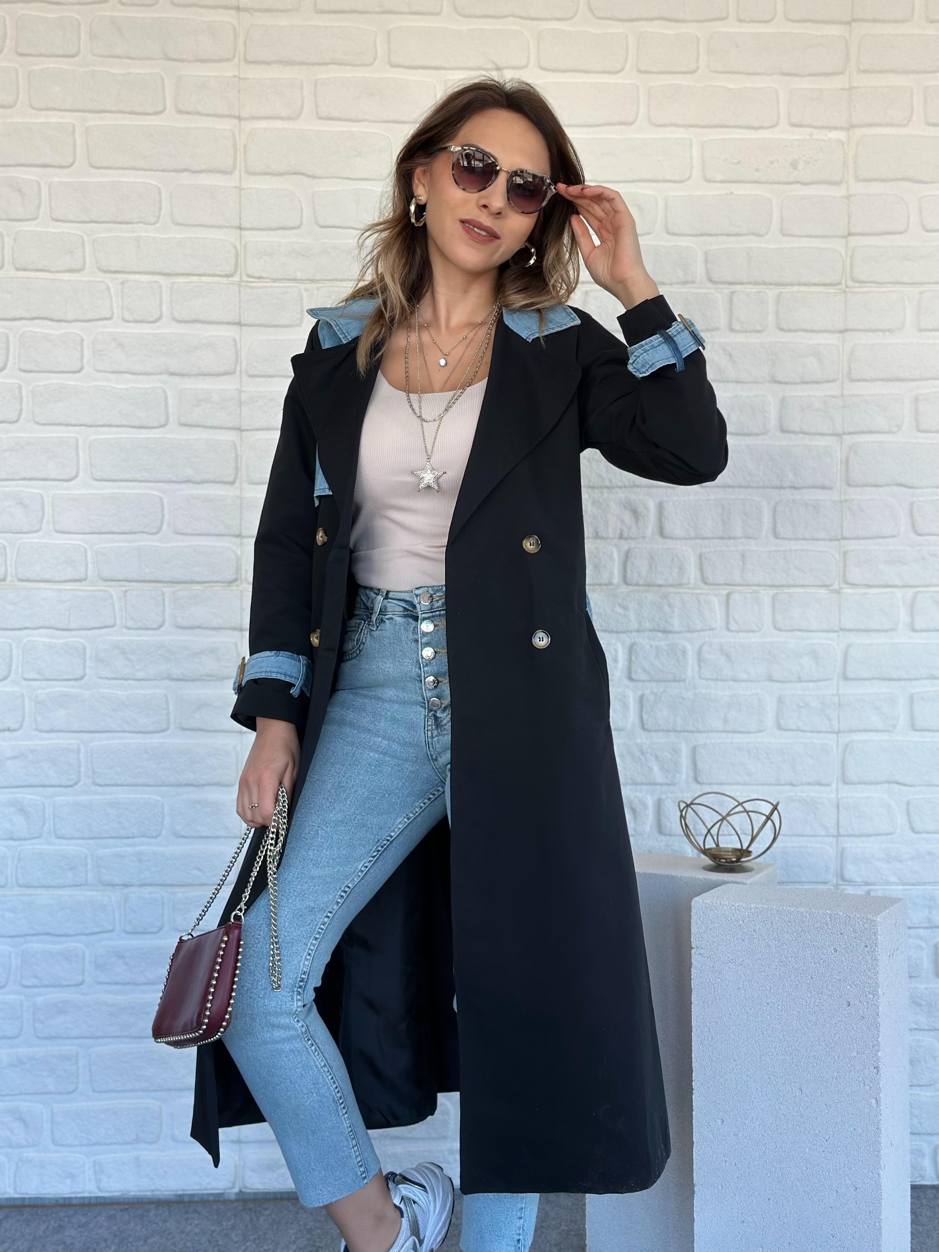 Trench Coat Siyah