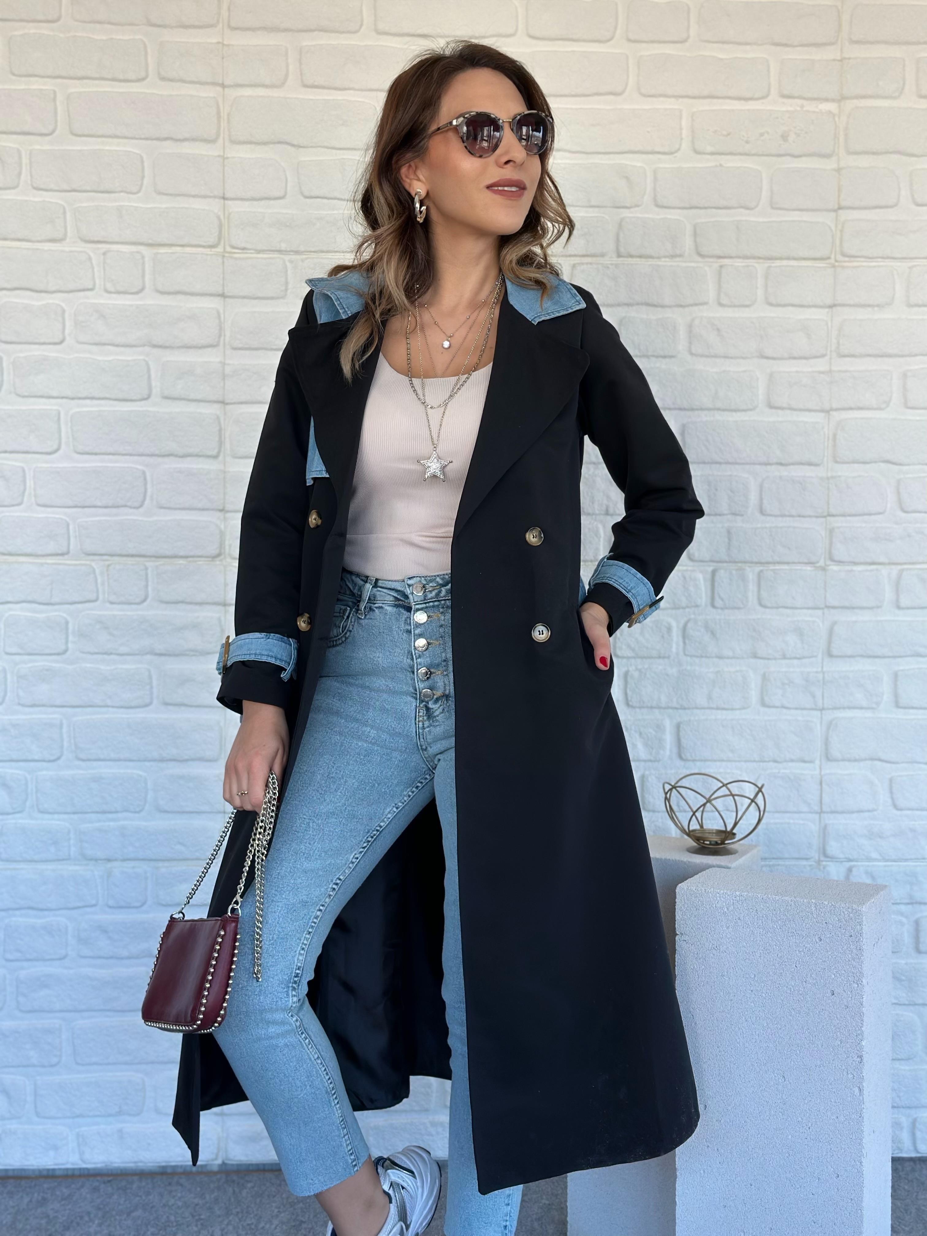 Trench Coat Siyah