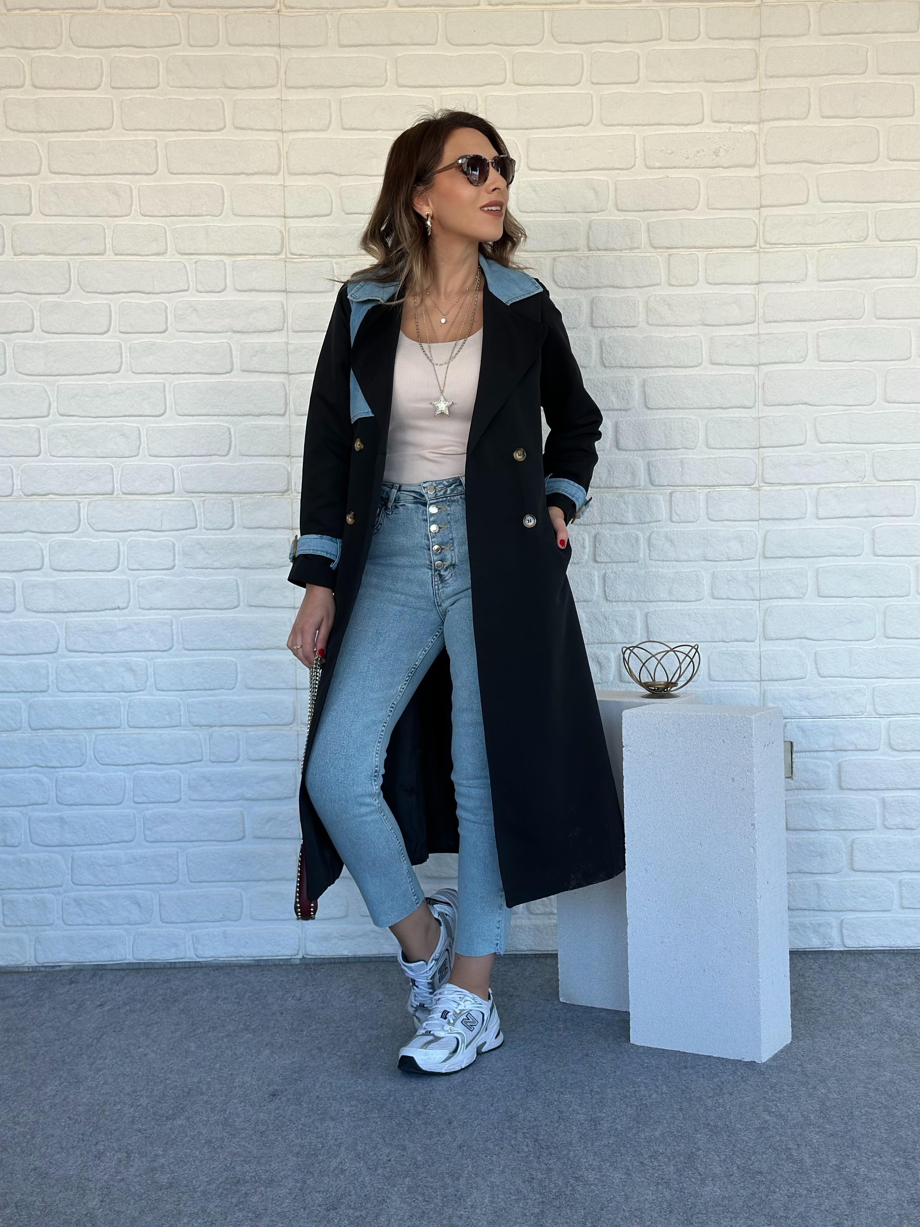 Trench Coat Siyah