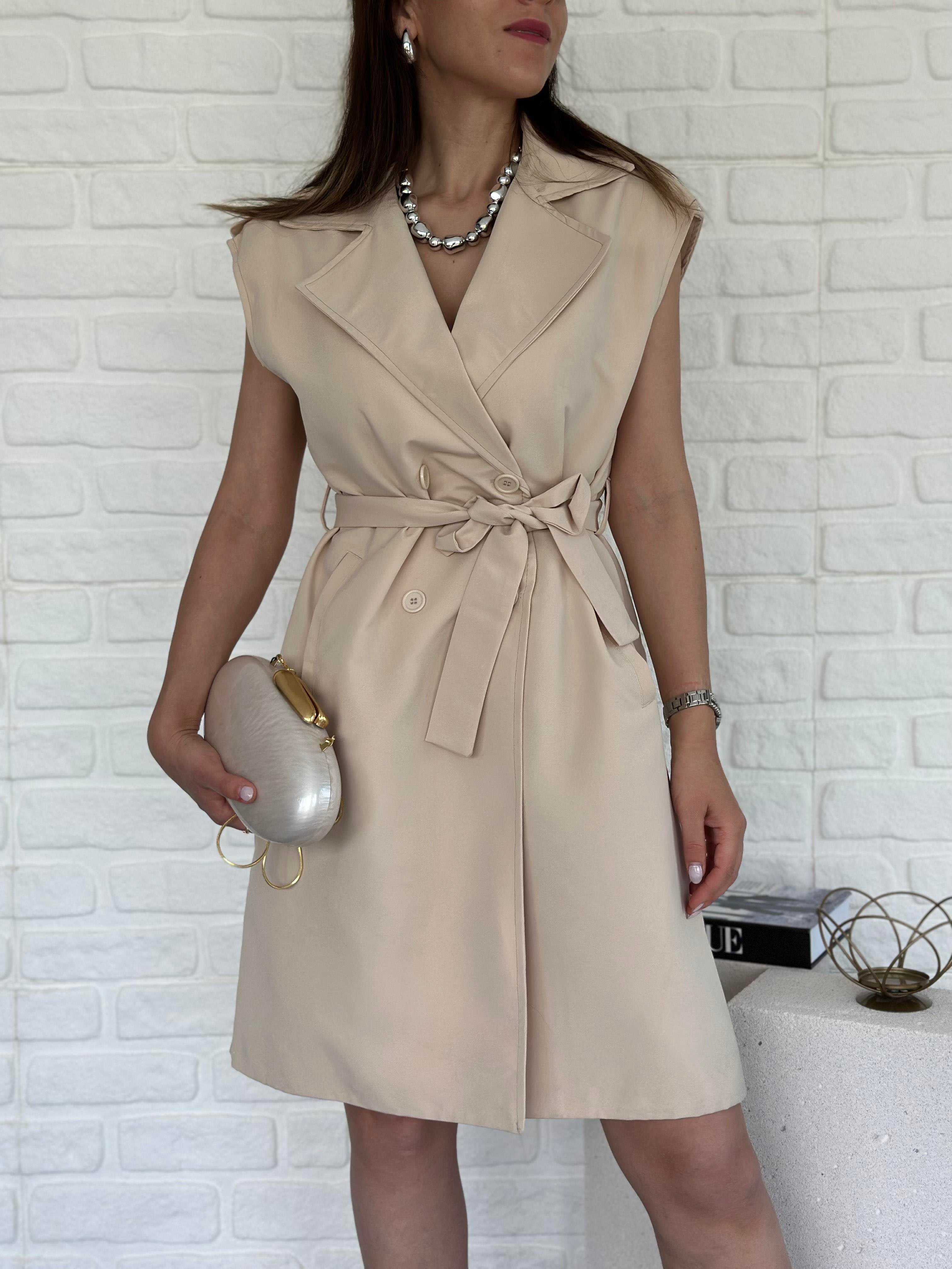 Trench Yelek Elbise