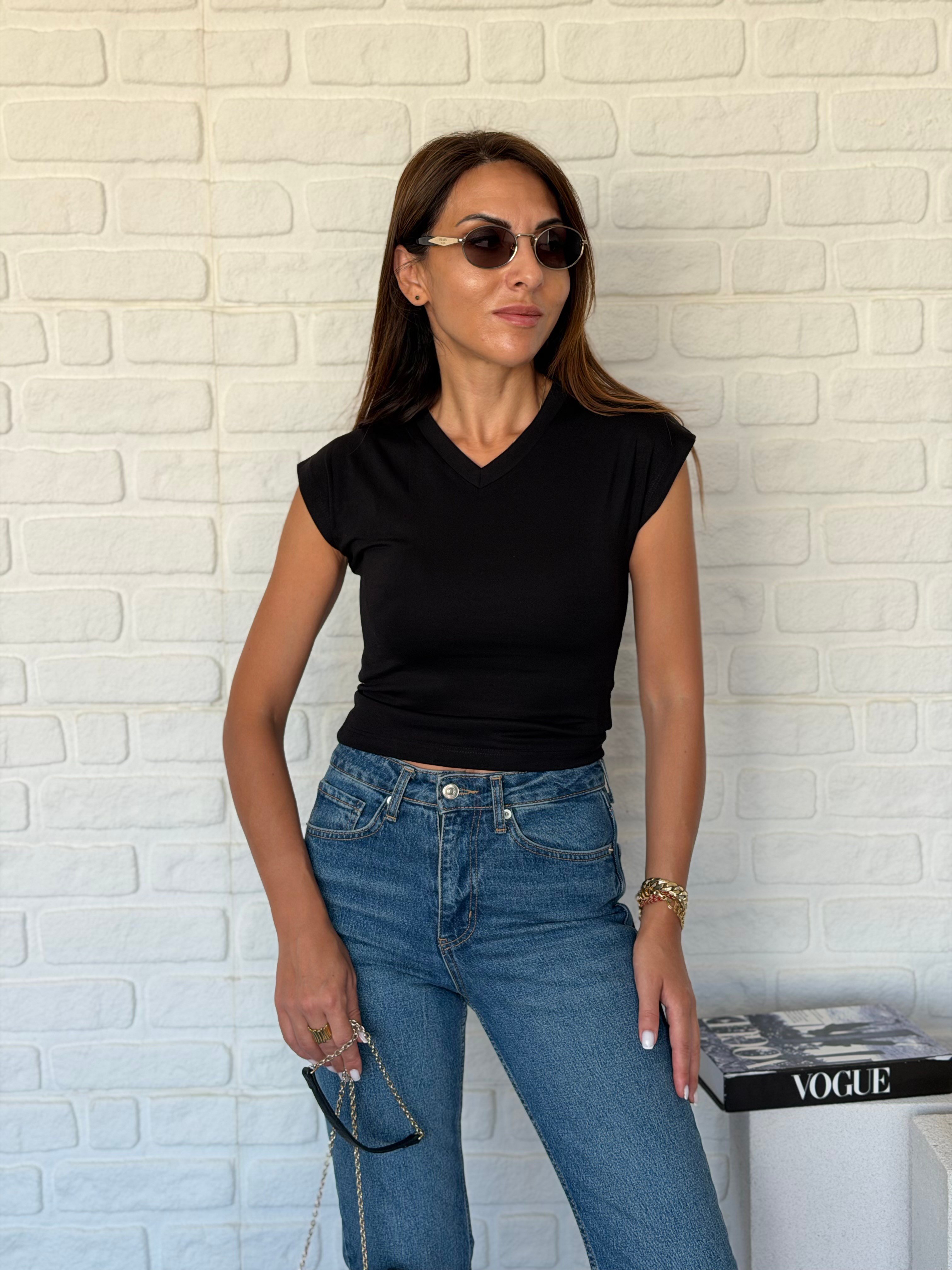 V Yaka Modal T-shirt