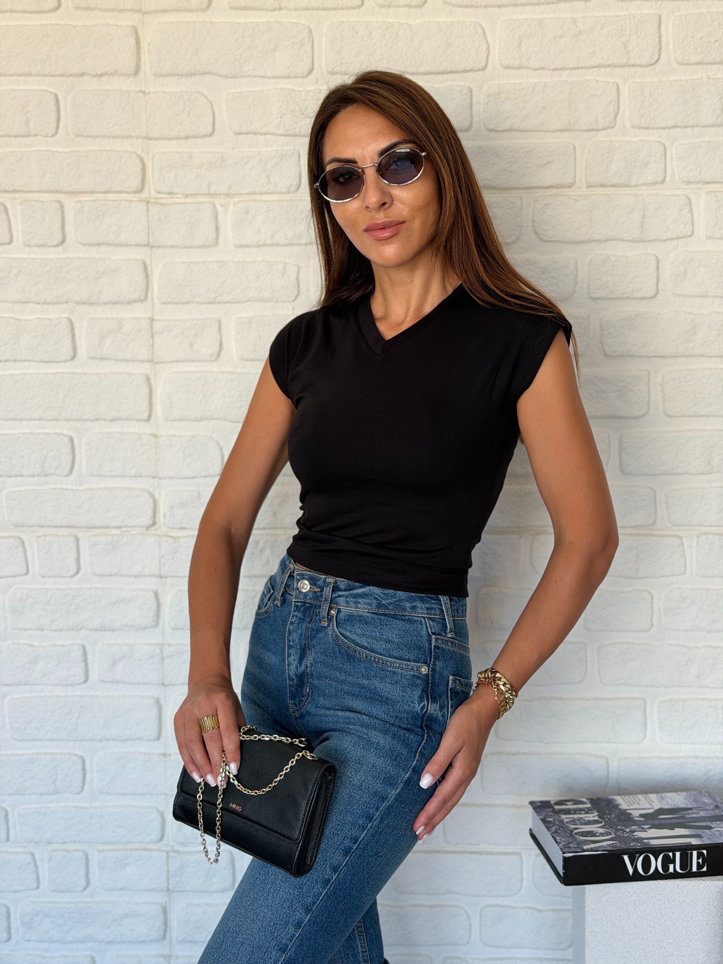 V Yaka Modal T-shirt