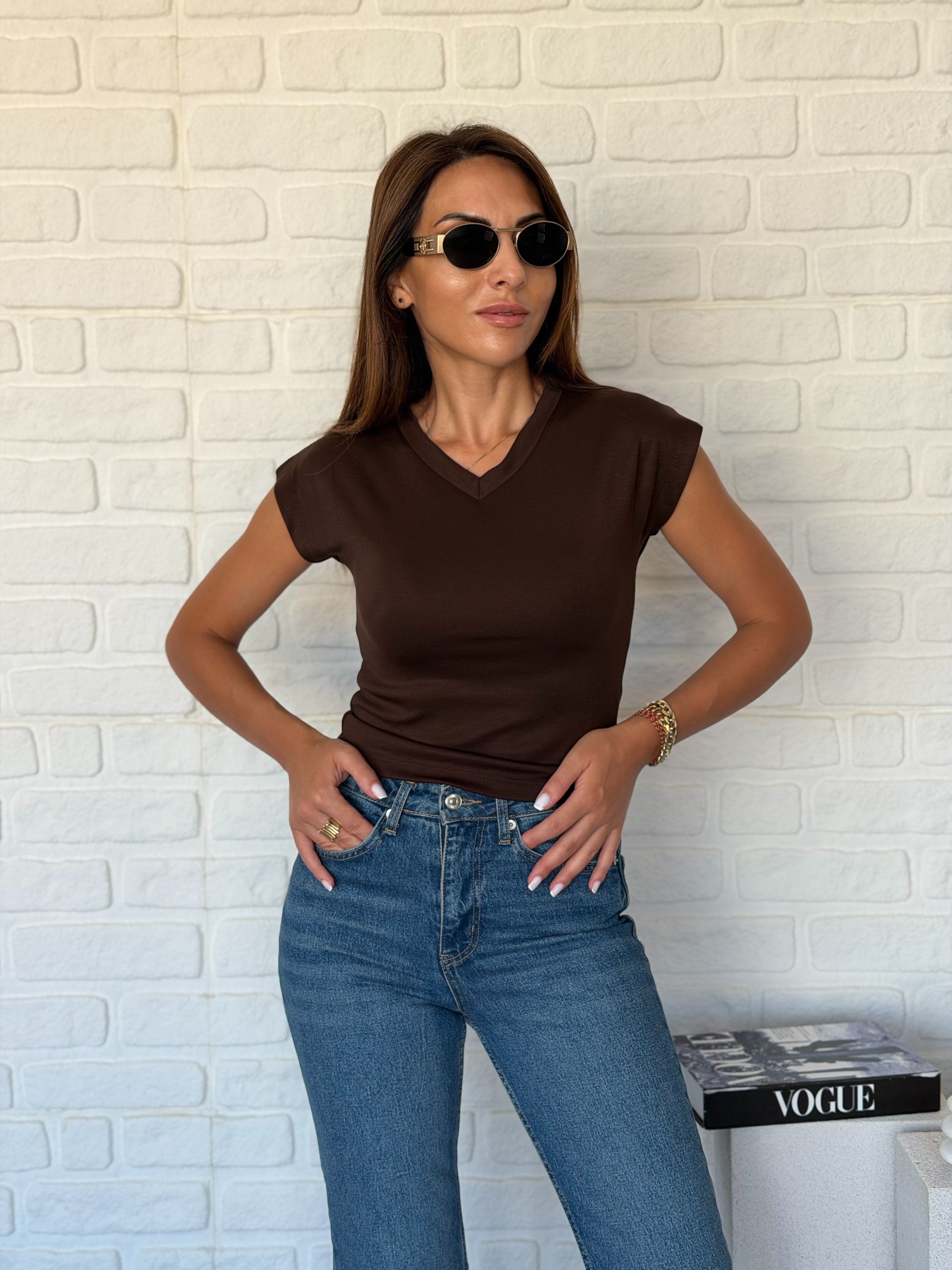 V Yaka Modal T-shirt