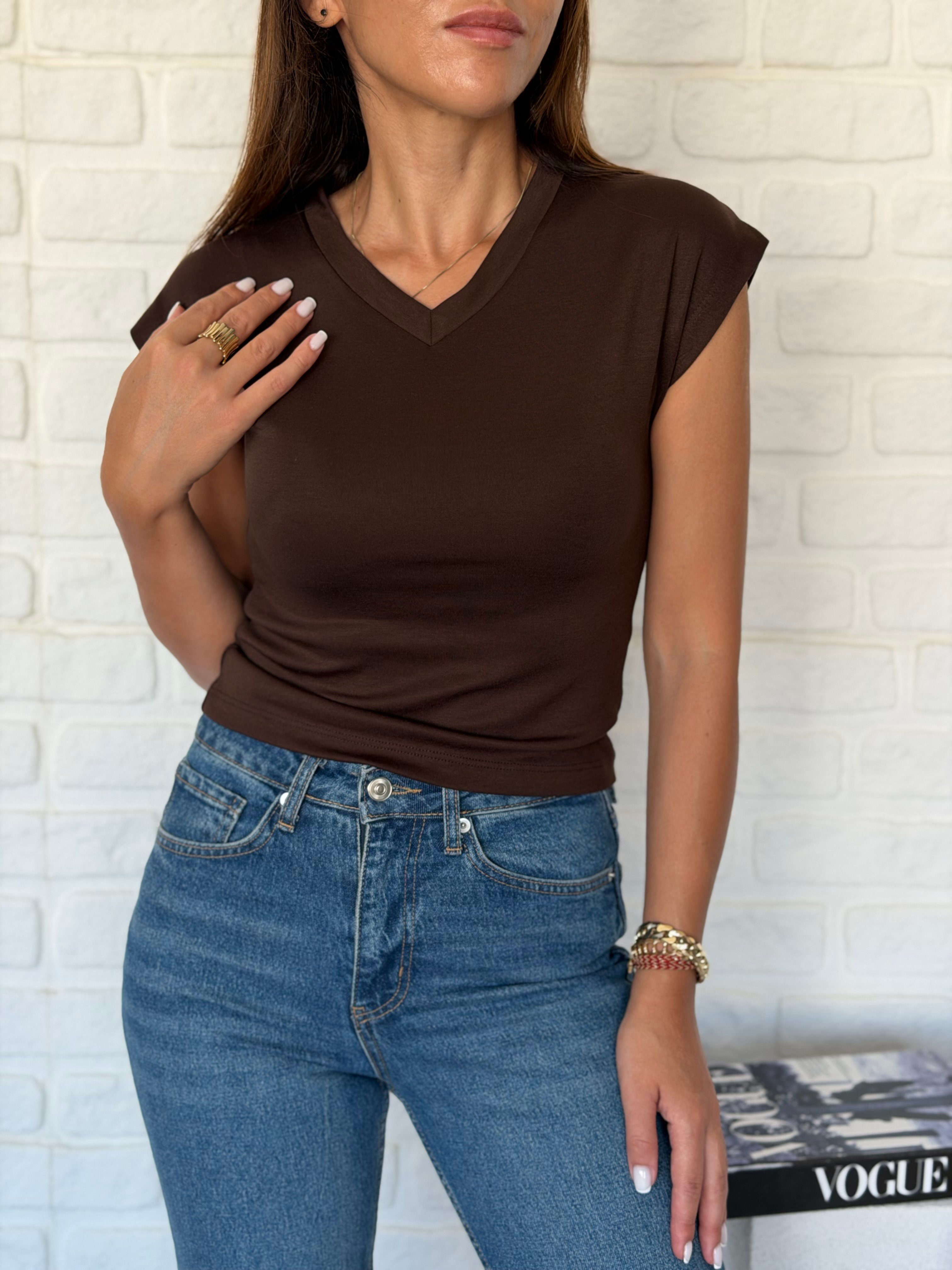 V Yaka Modal T-shirt