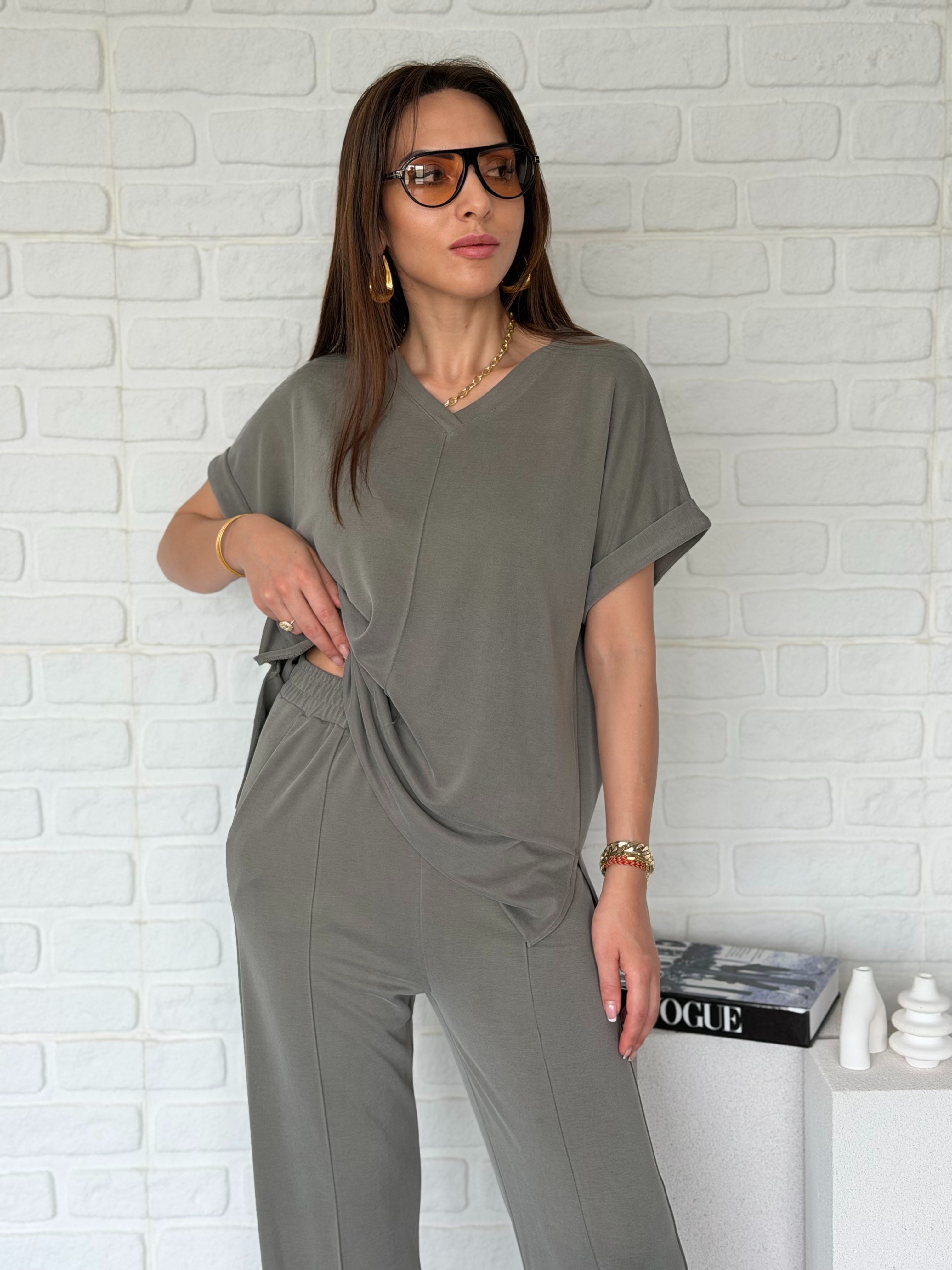 V Yaka Pike Modal Takım Haki 