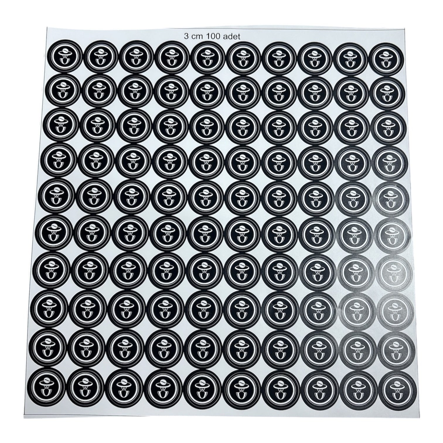 3*3 cm YUVARLAK ETIKET (90 ADET)