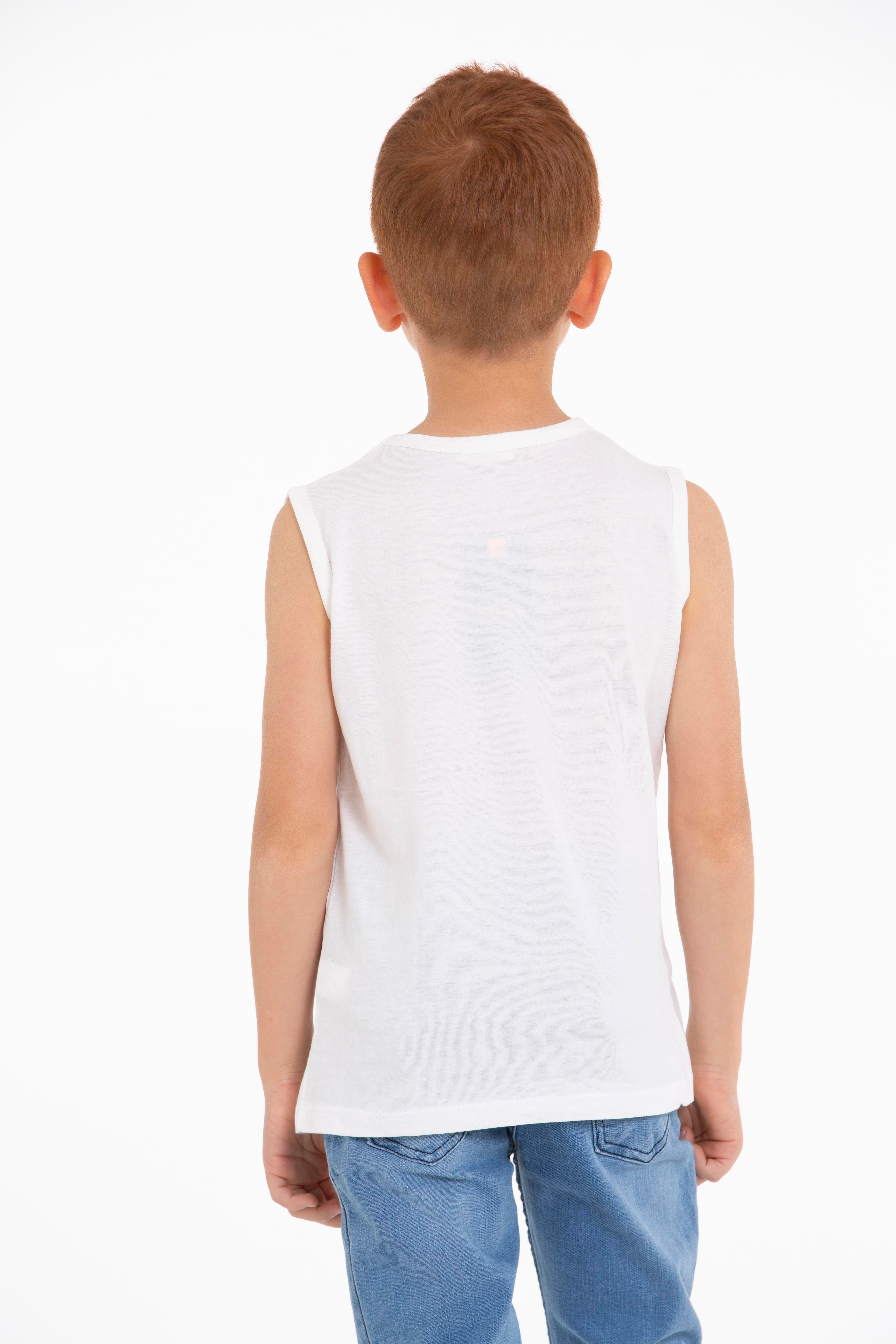 Acar Kids-Glow Inthe Dark Baskılı Ekru Renk Erkek Cocuk Tshırt