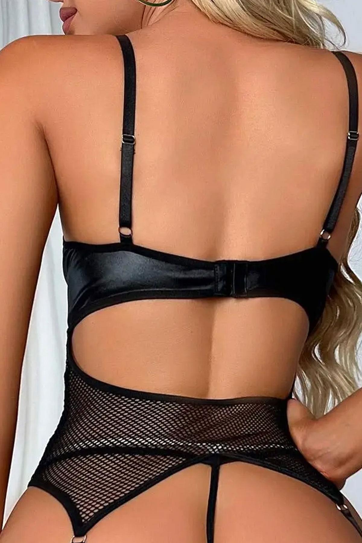 Askılı Askılı Siyah Renk Kadın Fantezi Takım