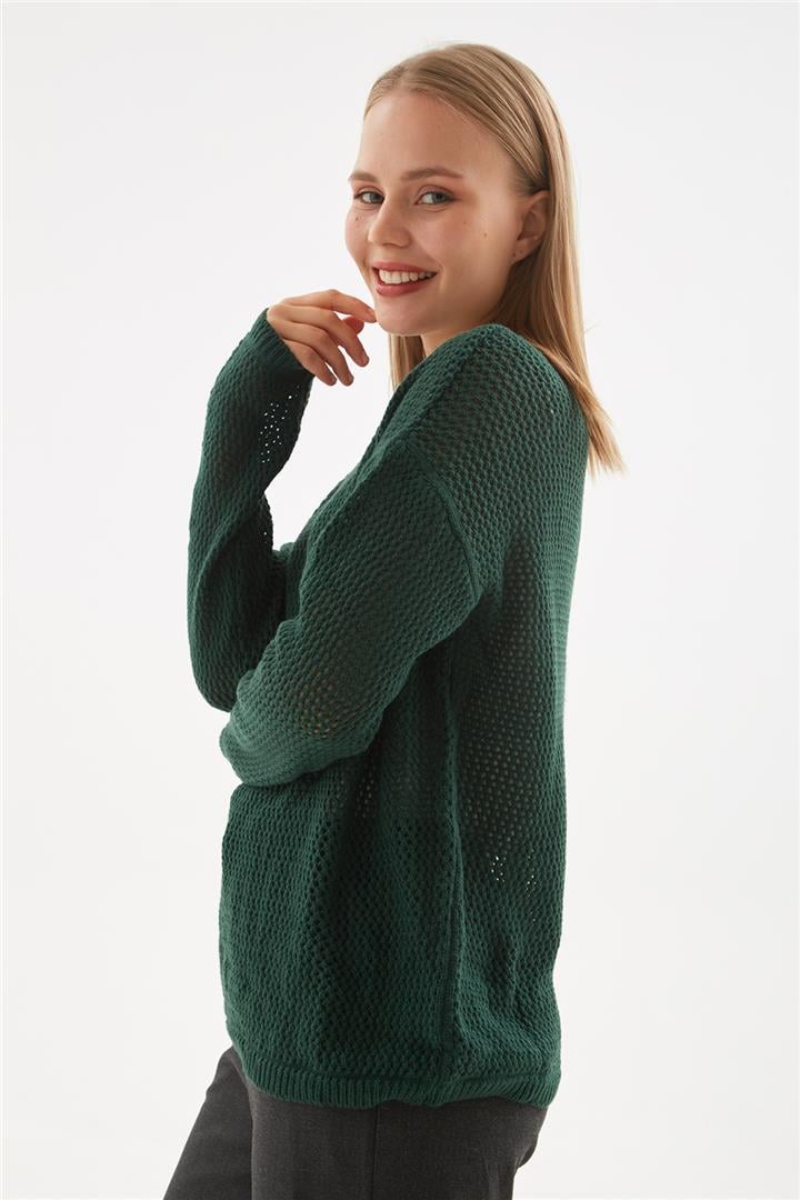 Ajurlu Kazak Yeşil | Fashion Friends