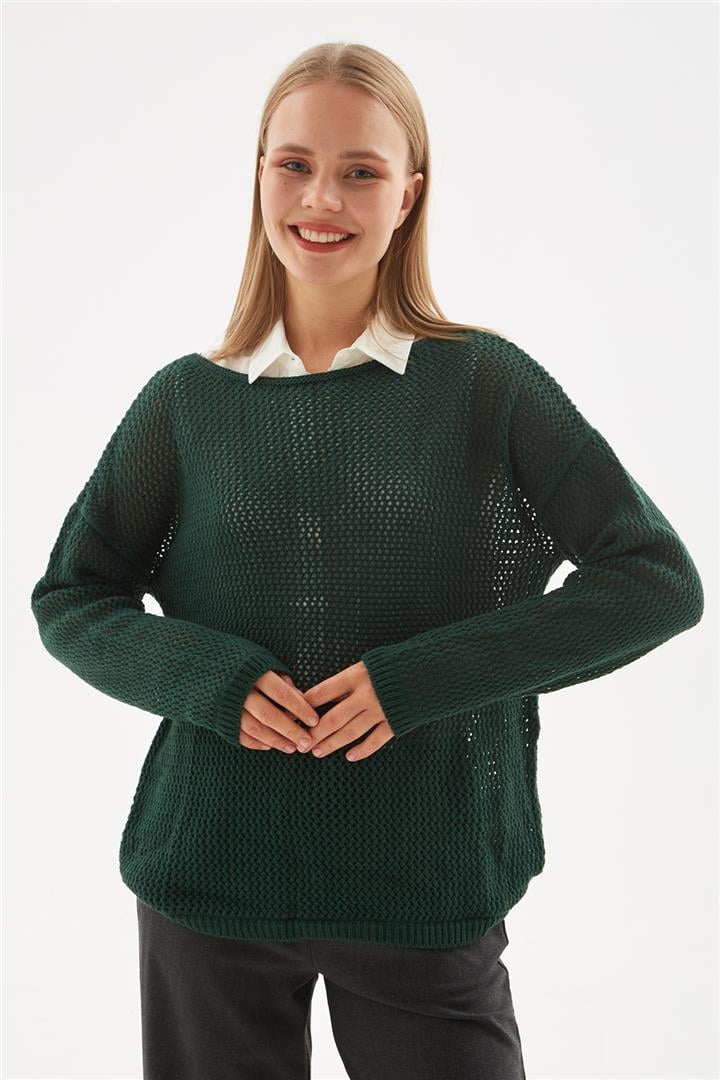 Ajurlu Kazak Yeşil | Fashion Friends