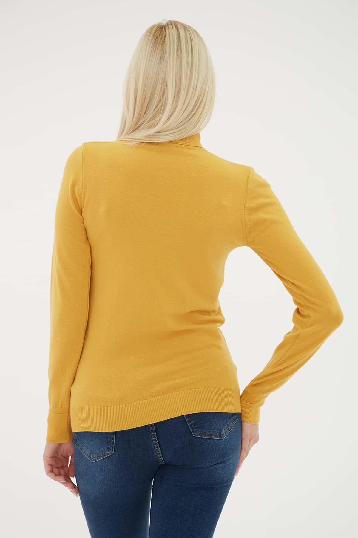 Baıkçı Yaka Kazak Hardal | Fashion Friends