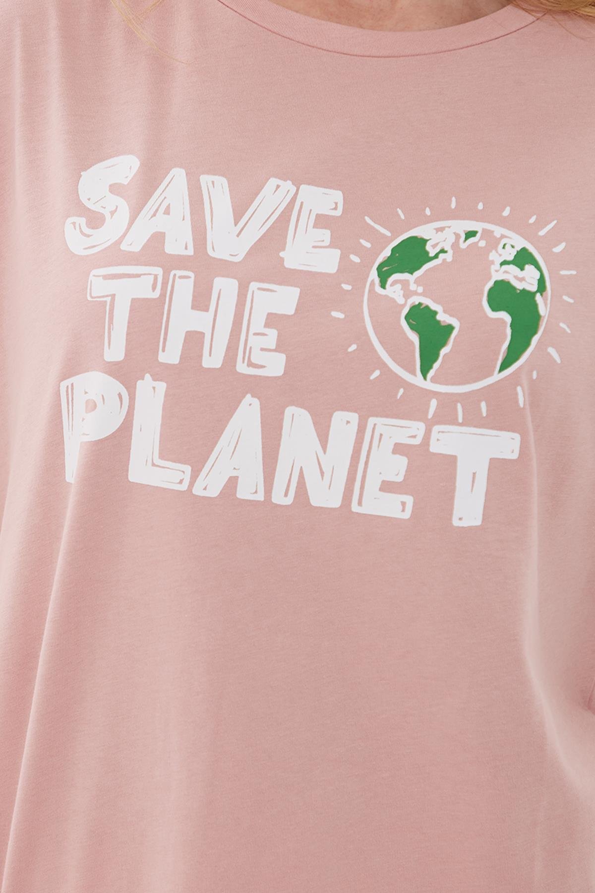 Baskılı T-Shirt Pudra | Fashion Friends