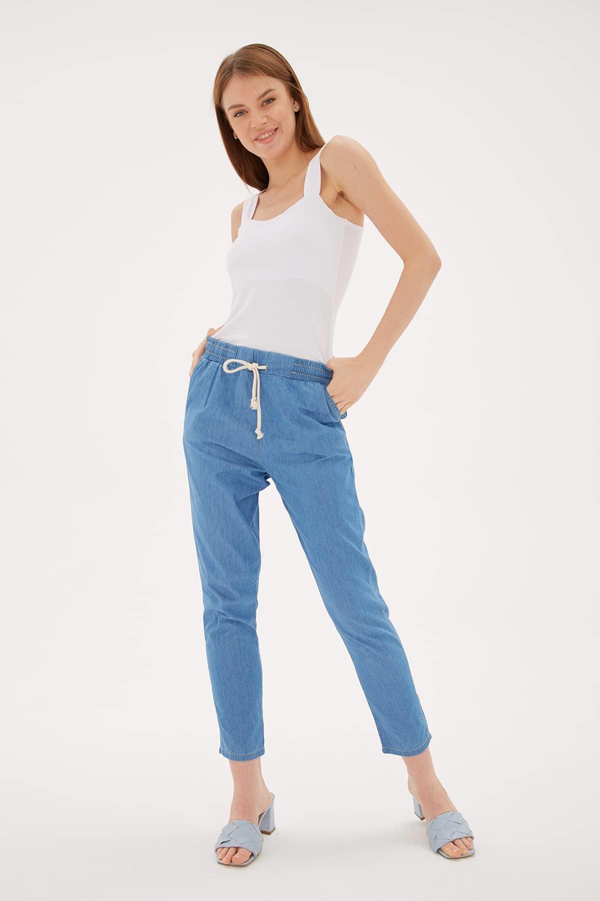 Beli Lastikli Denim Pantolon A.Mavi | Fashion Friends