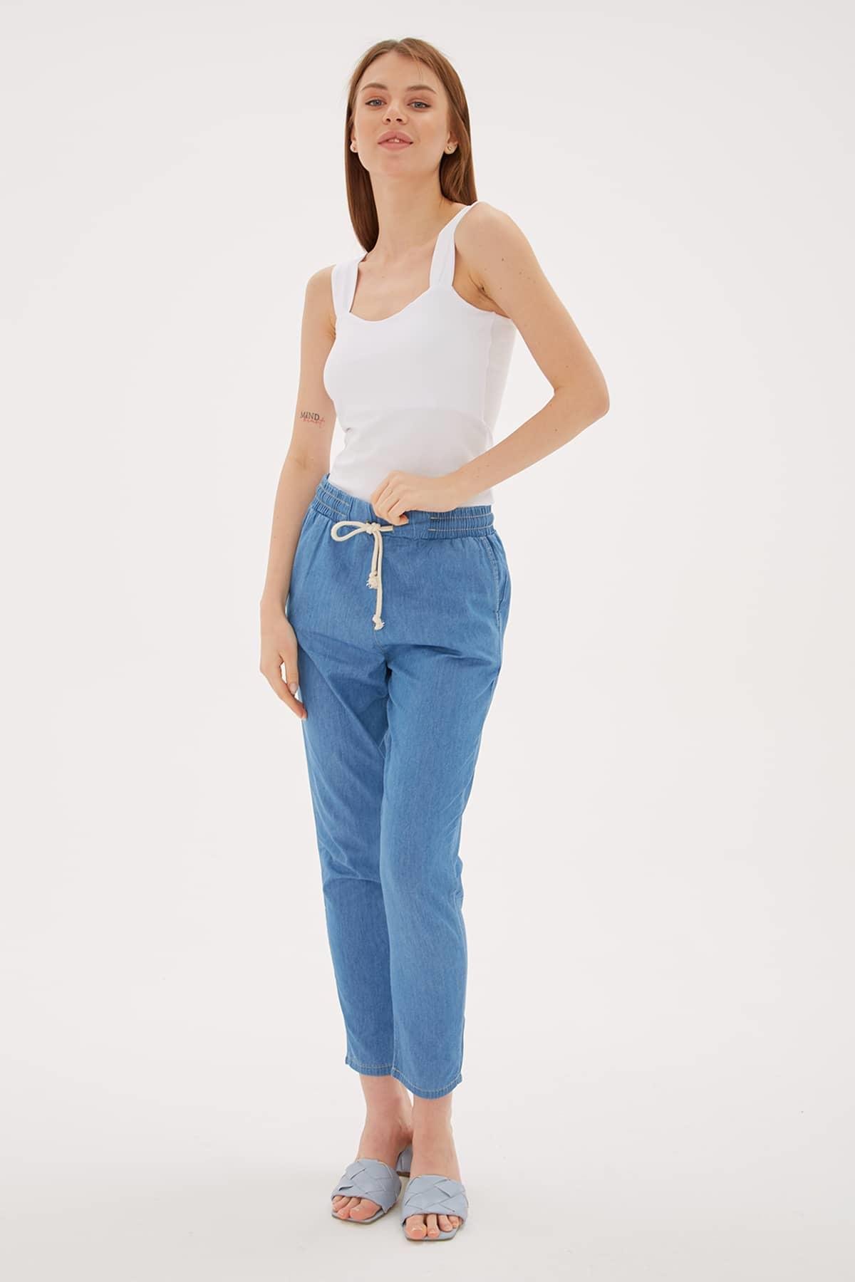 Beli Lastikli Denim Pantolon A.Mavi | Fashion Friends